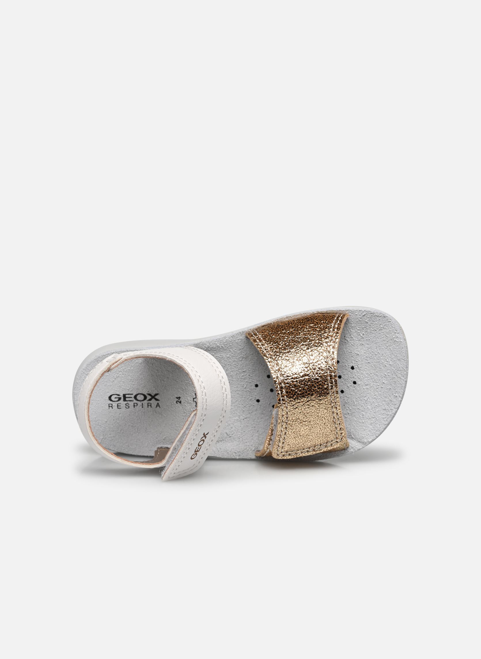 Sandales B Sandal Lightfloppy B455TB fille blanc Geox Sandales B Sandal Lightfloppy B455TB fille blanc BLANC / OR