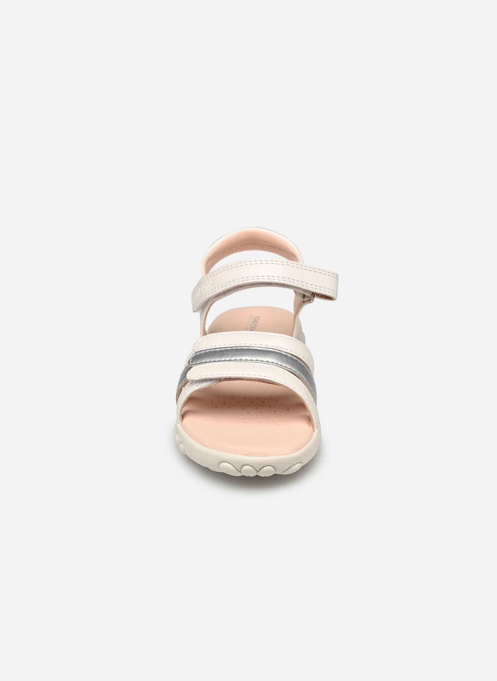 Sandales J Sandal Haiti Girl J458ZD fille blanc Geox Sandales J Sandal Haiti Girl J458ZD fille blanc White/silver