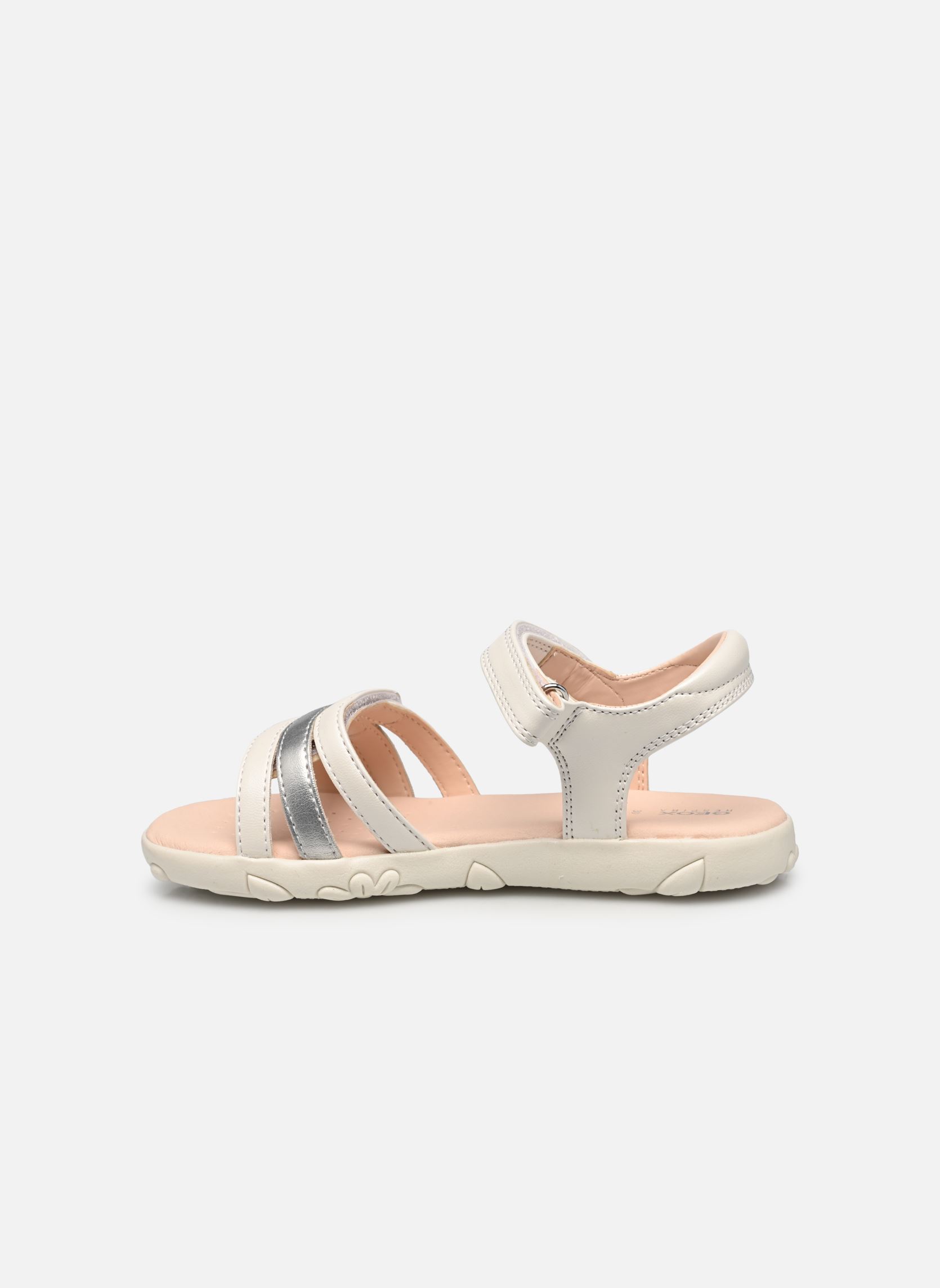 Sandales J Sandal Haiti Girl J458ZD fille blanc Geox Sandales J Sandal Haiti Girl J458ZD fille blanc White/silver