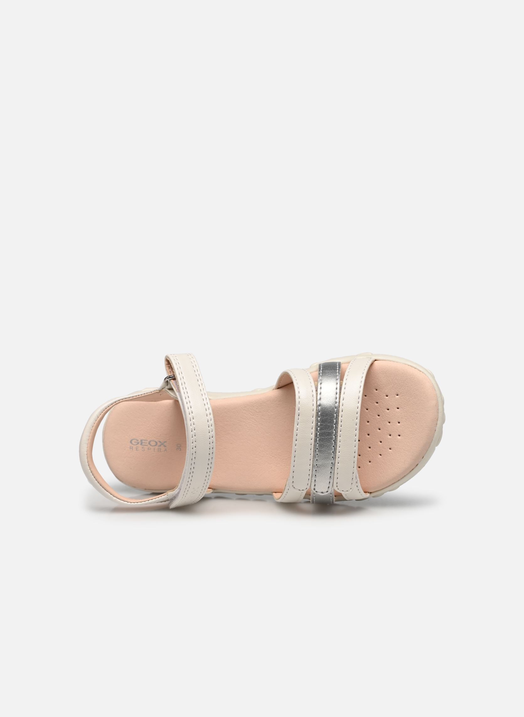 Sandales J Sandal Haiti Girl J458ZD fille blanc Geox Sandales J Sandal Haiti Girl J458ZD fille blanc White/silver