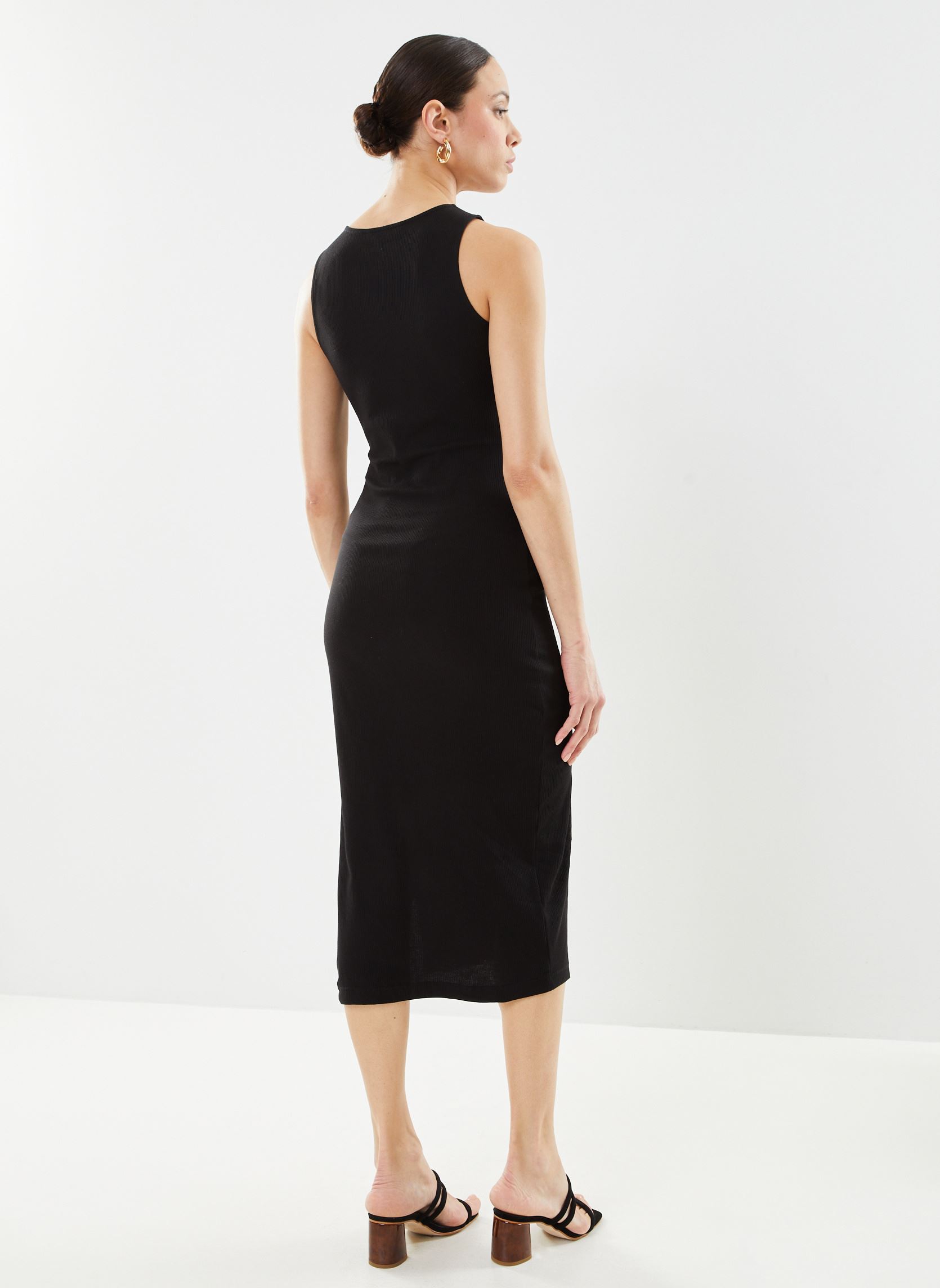 Lange Kleider Seaming Long Rib Dre damen schwarz Calvin Klein Jeans Lange Kleider Seaming Long Rib Dre damen schwarz CK BLACK