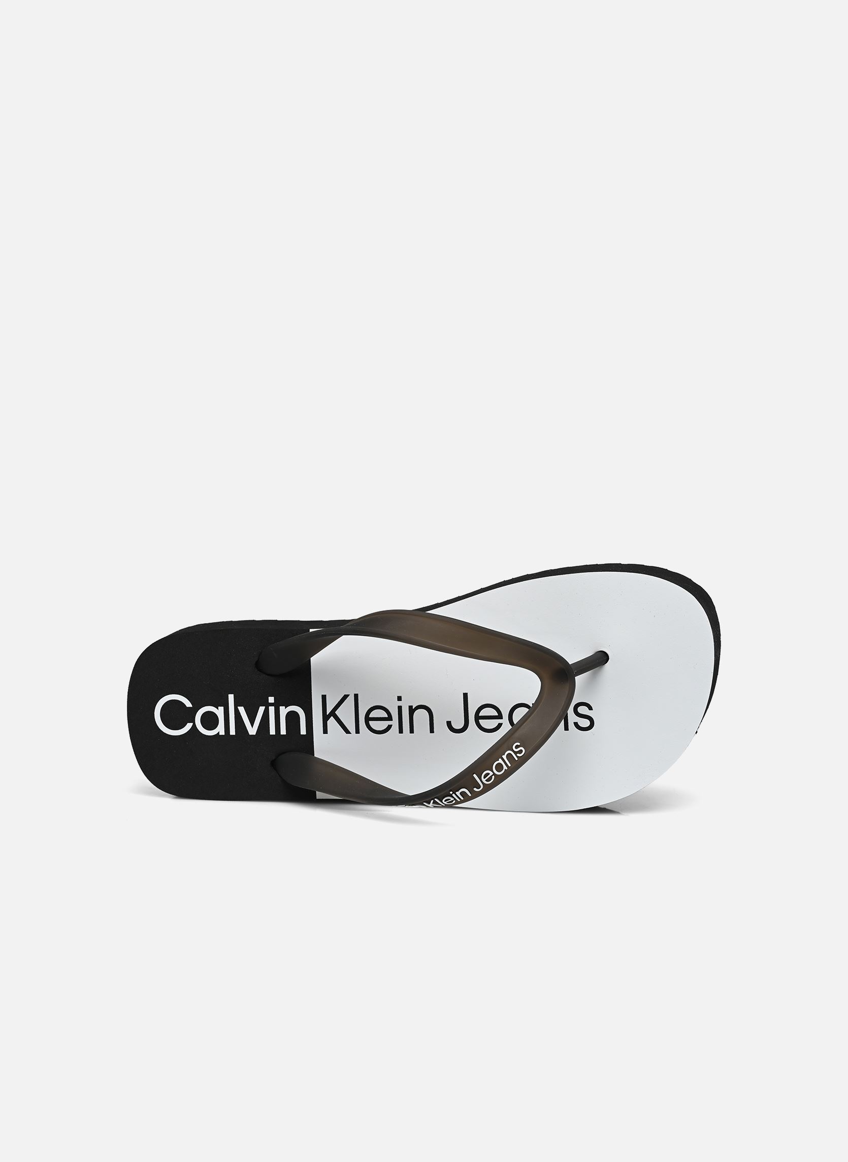 Flip-Flops BEACH SANDAL FLATFOR damen schwarz Calvin Klein Flip-Flops BEACH SANDAL FLATFOR damen schwarz BLACK/BRIGHT WHITE