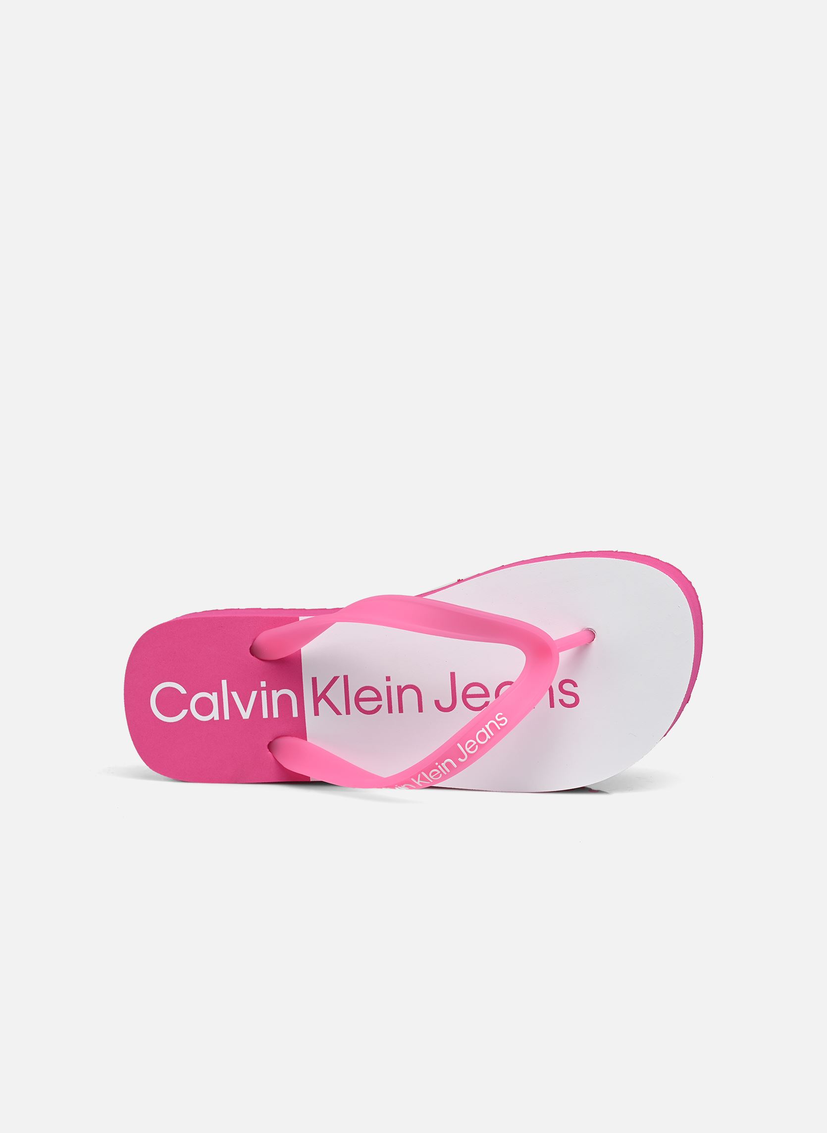 Flip-Flops BEACH SANDAL FLATFOR damen rosa Calvin Klein Flip-Flops BEACH SANDAL FLATFOR damen rosa FUCSIA FEDORA/BRIGHT WHITE
