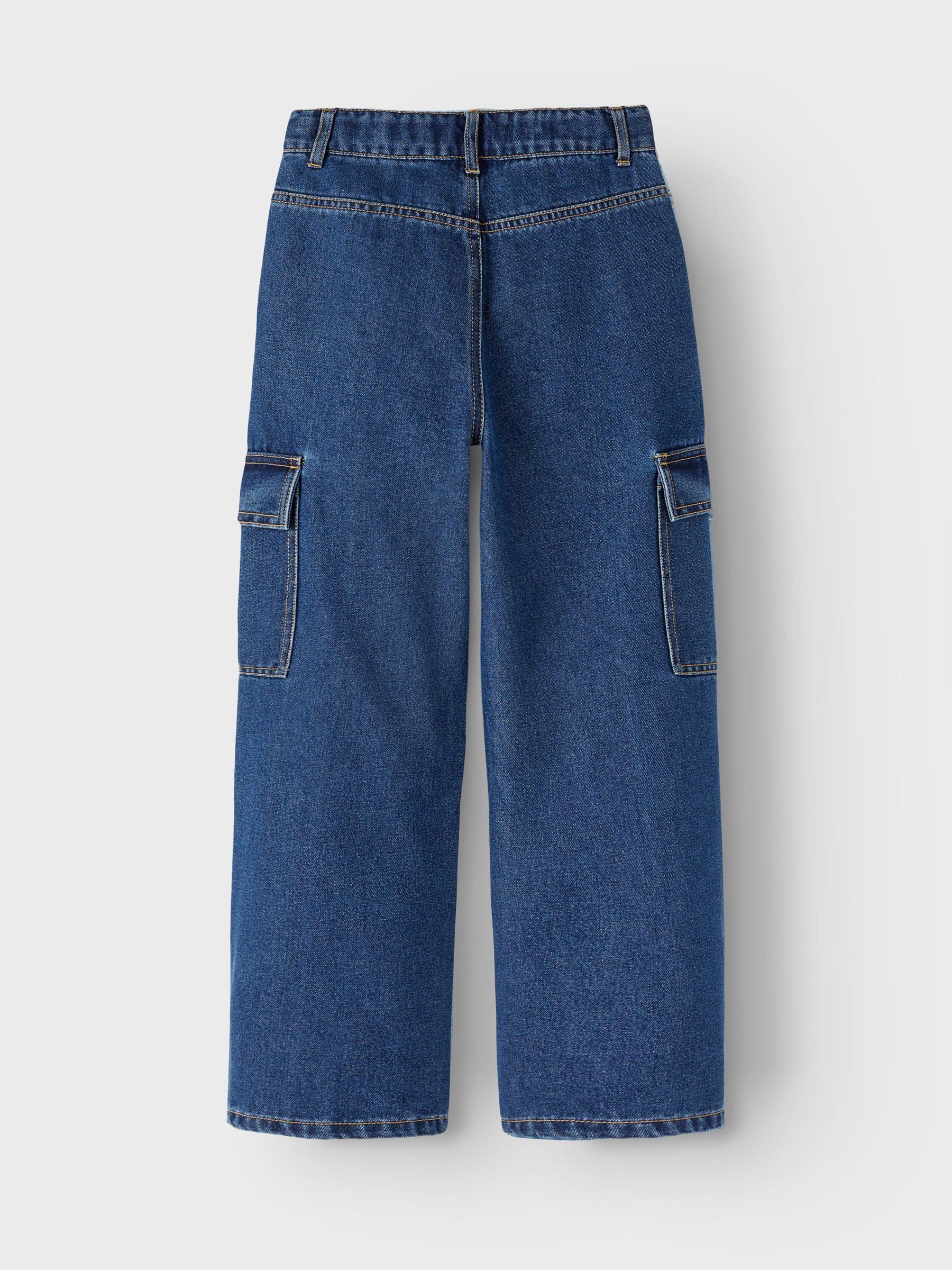 Jeans Nkfrose Hw Wide Cargo Jeans 6190-Bs Noos fille bleu Name it Jeans Nkfrose Hw Wide Cargo Jeans 6190-Bs Noos fille bleu Dark Blue Denim