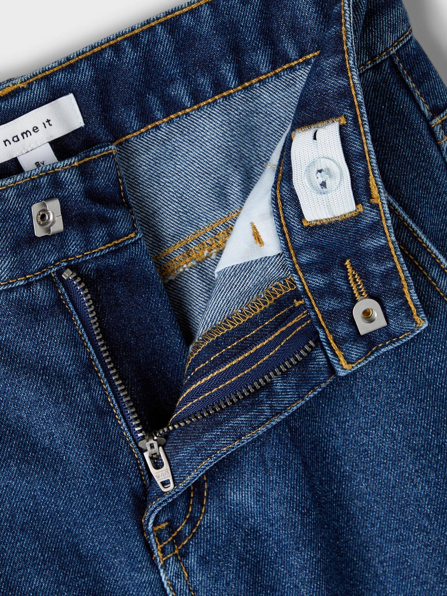Jeans Nkfrose Hw Wide Cargo Jeans 6190-Bs Noos fille bleu Name it Jeans Nkfrose Hw Wide Cargo Jeans 6190-Bs Noos fille bleu Dark Blue Denim