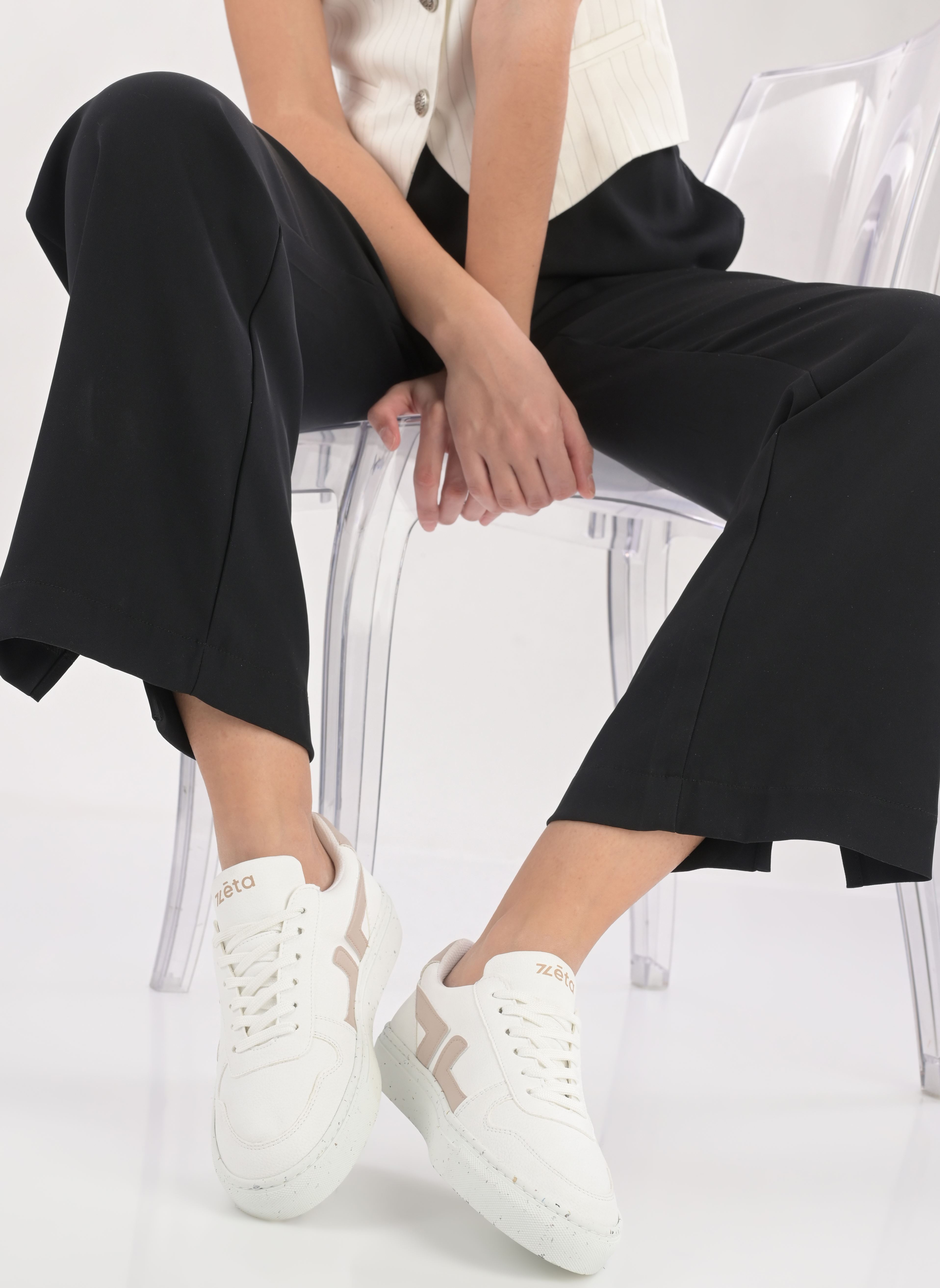 Baskets ALPHA LACET femme blanc Zèta Baskets ALPHA LACET femme blanc BEIGE