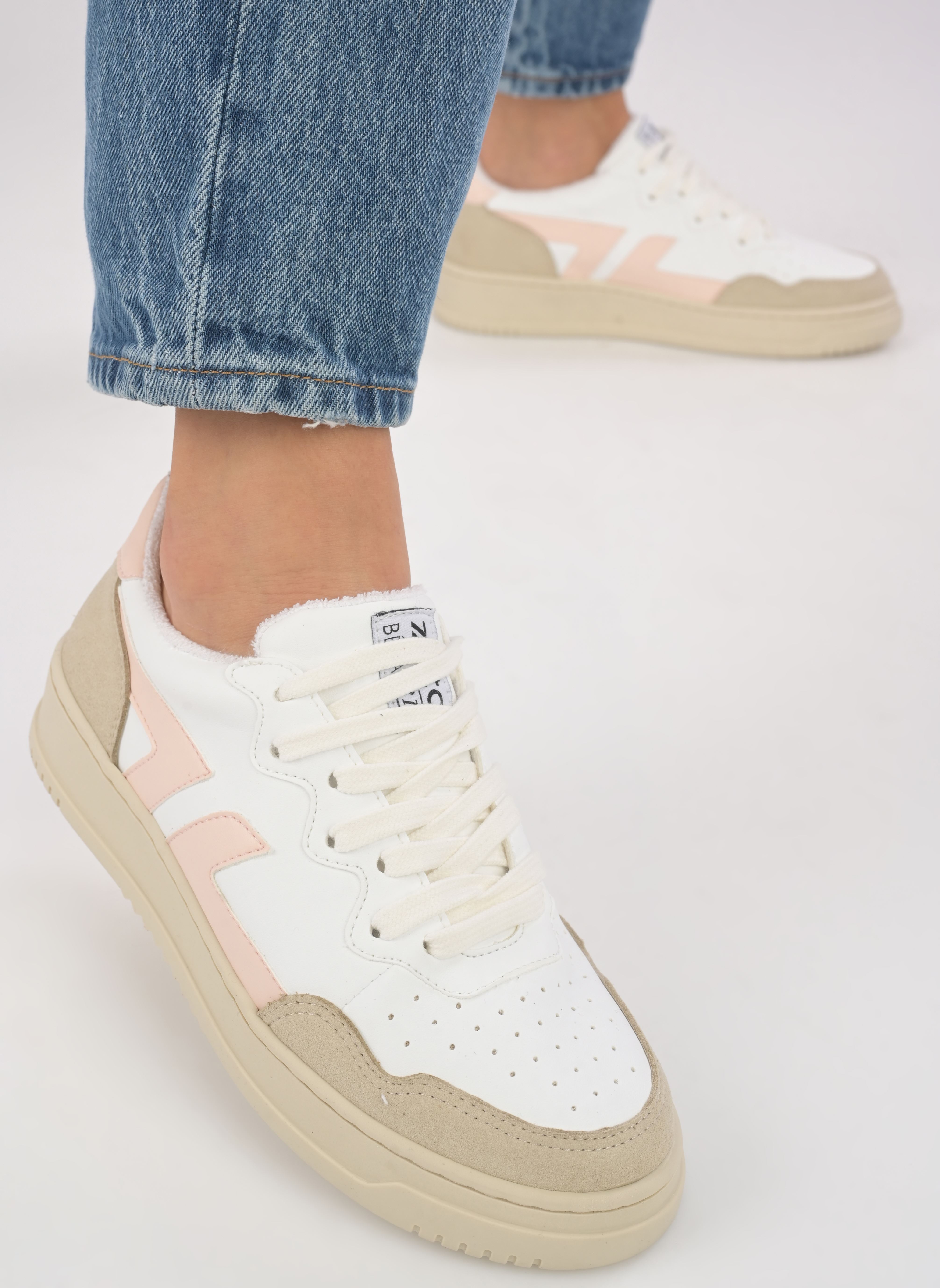Baskets BETA B1 femme blanc Zèta Baskets BETA B1 femme blanc ROSE