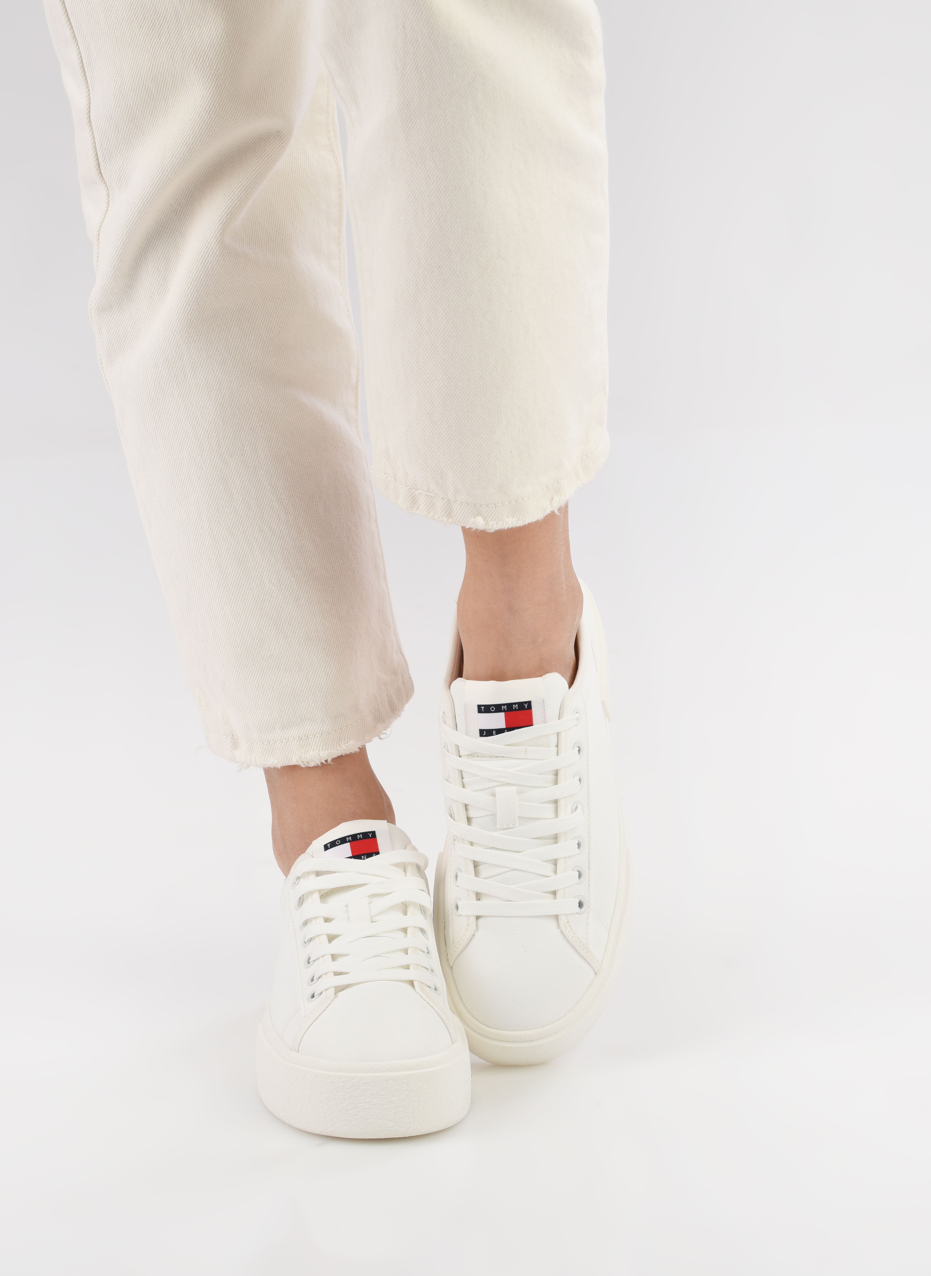 Baskets TJW FOXING FLATFORM femme blanc Tommy Jeans Baskets TJW FOXING FLATFORM femme blanc ECRU