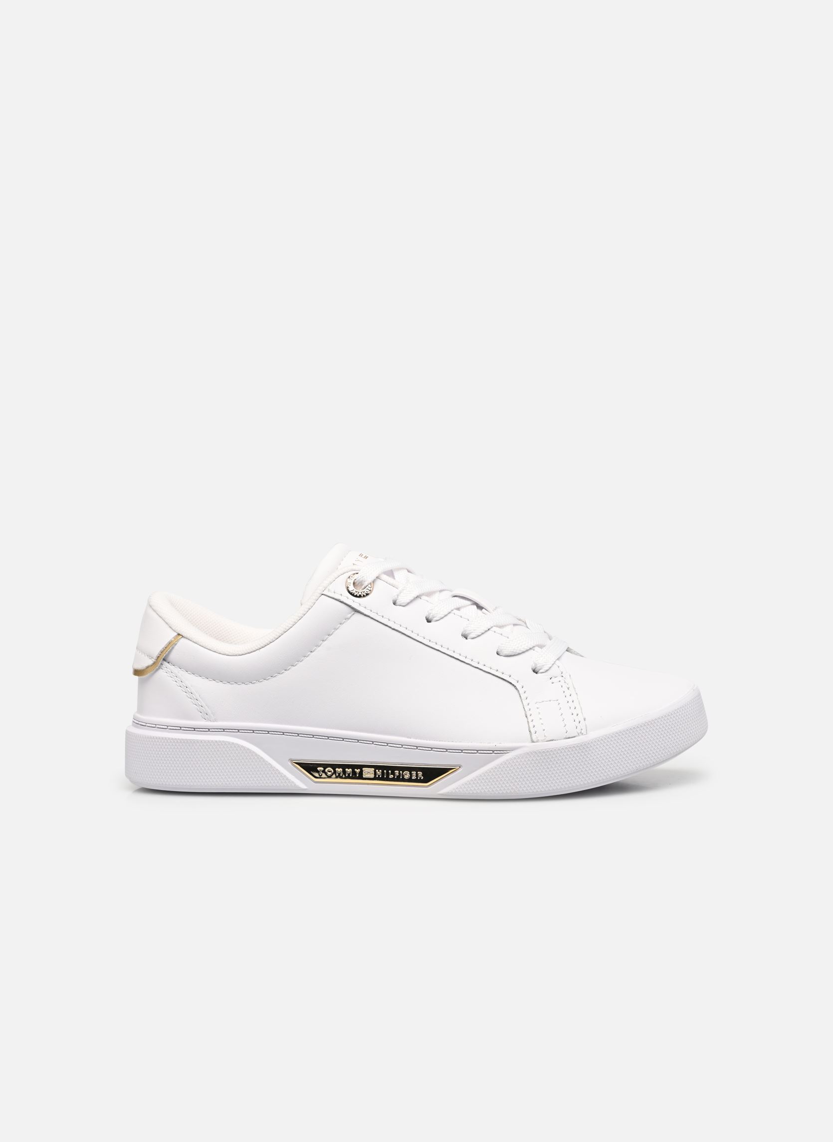 Lage sneakers CHIC HW COURT SNEAKE dames wit Tommy Hilfiger Lage sneakers CHIC HW COURT SNEAKE dames wit WHITE