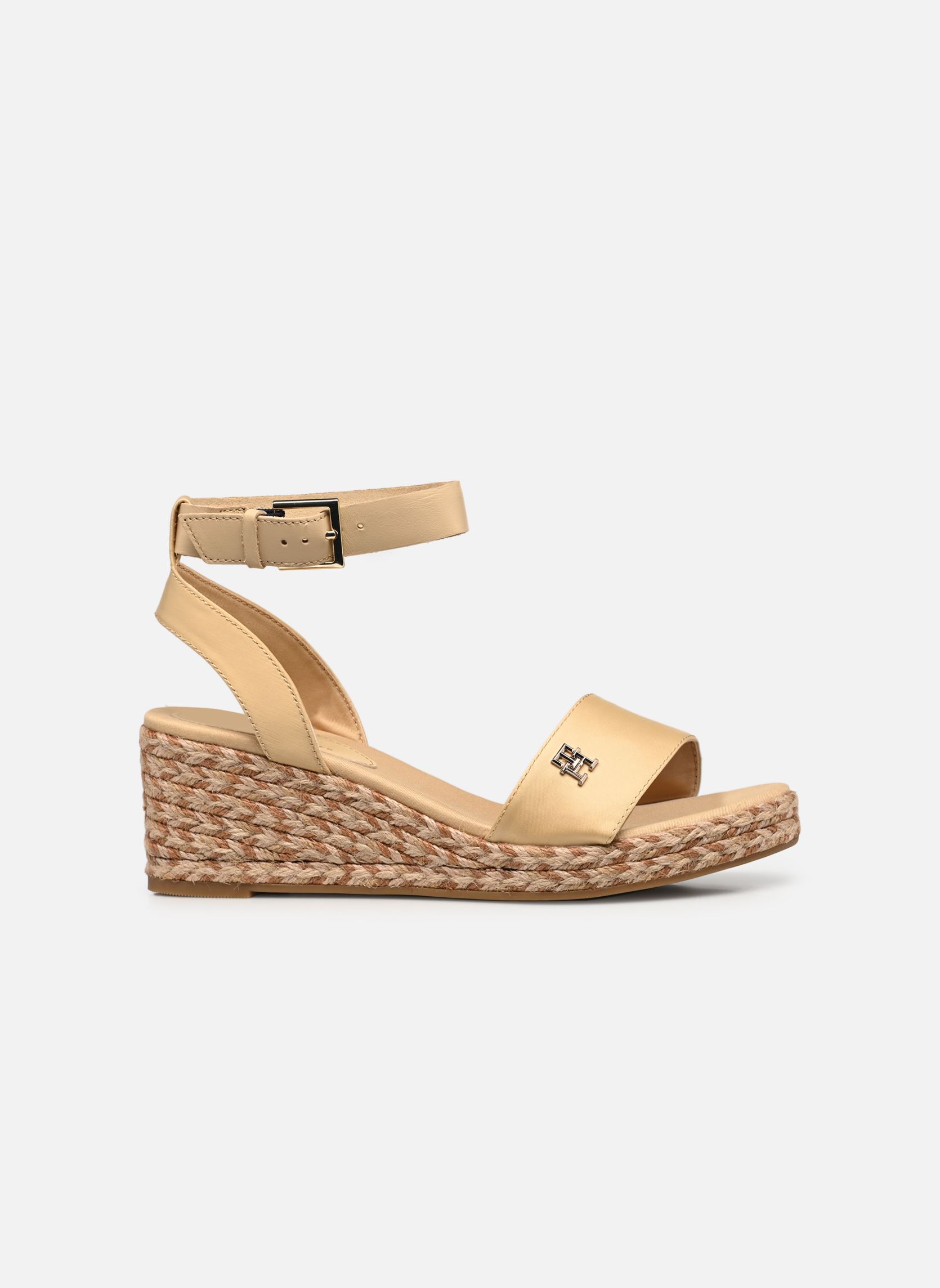 Espadrilles compensées et plateformes COLORFUL WEDGE SATIN femme beige Tommy Hilfiger Espadrilles compensées et plateformes COLORFUL WEDGE SATIN femme beige HARVEST WHEAT