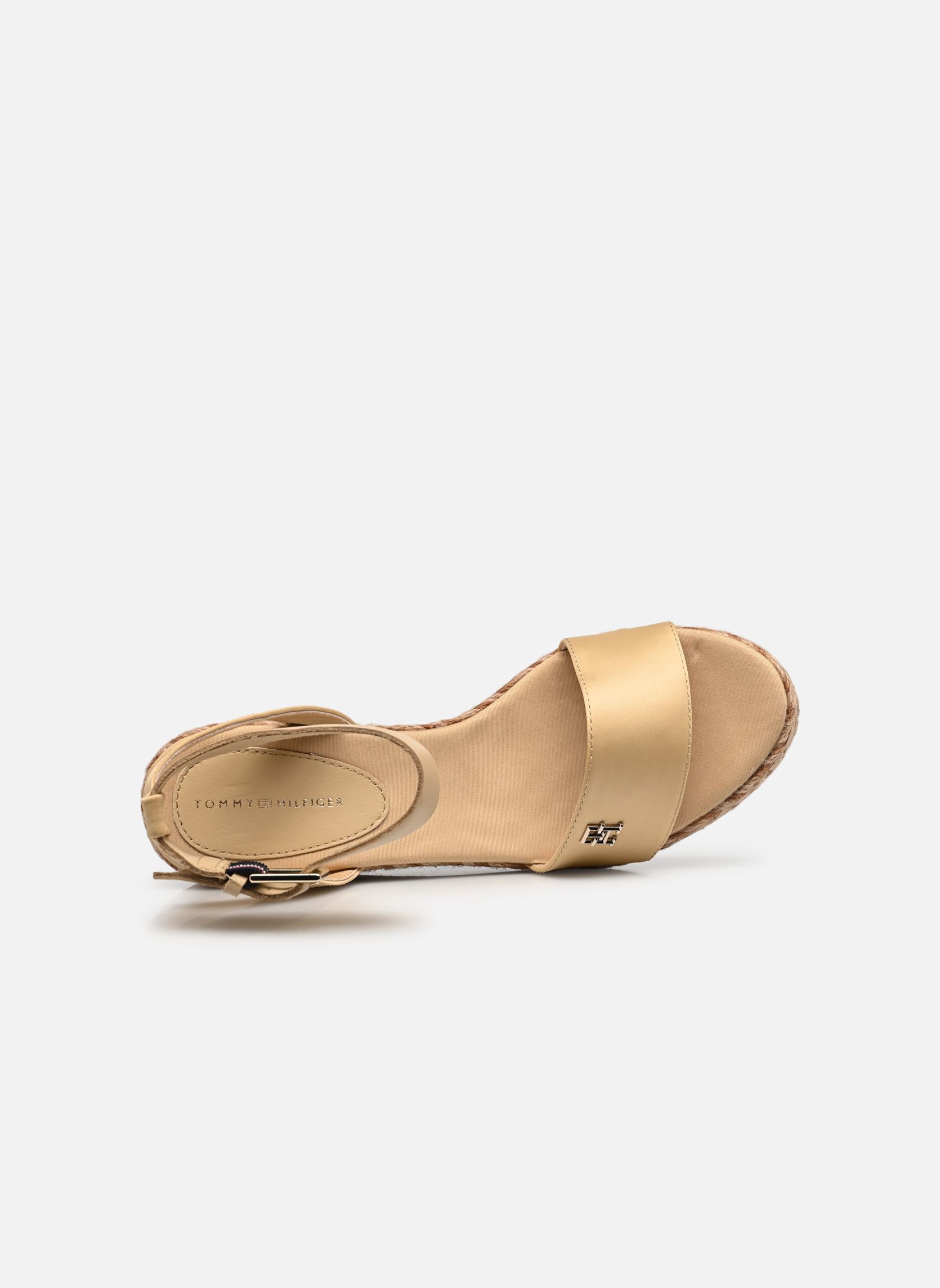 Espadrilles compensées et plateformes COLORFUL WEDGE SATIN femme beige Tommy Hilfiger Espadrilles compensées et plateformes COLORFUL WEDGE SATIN femme beige HARVEST WHEAT