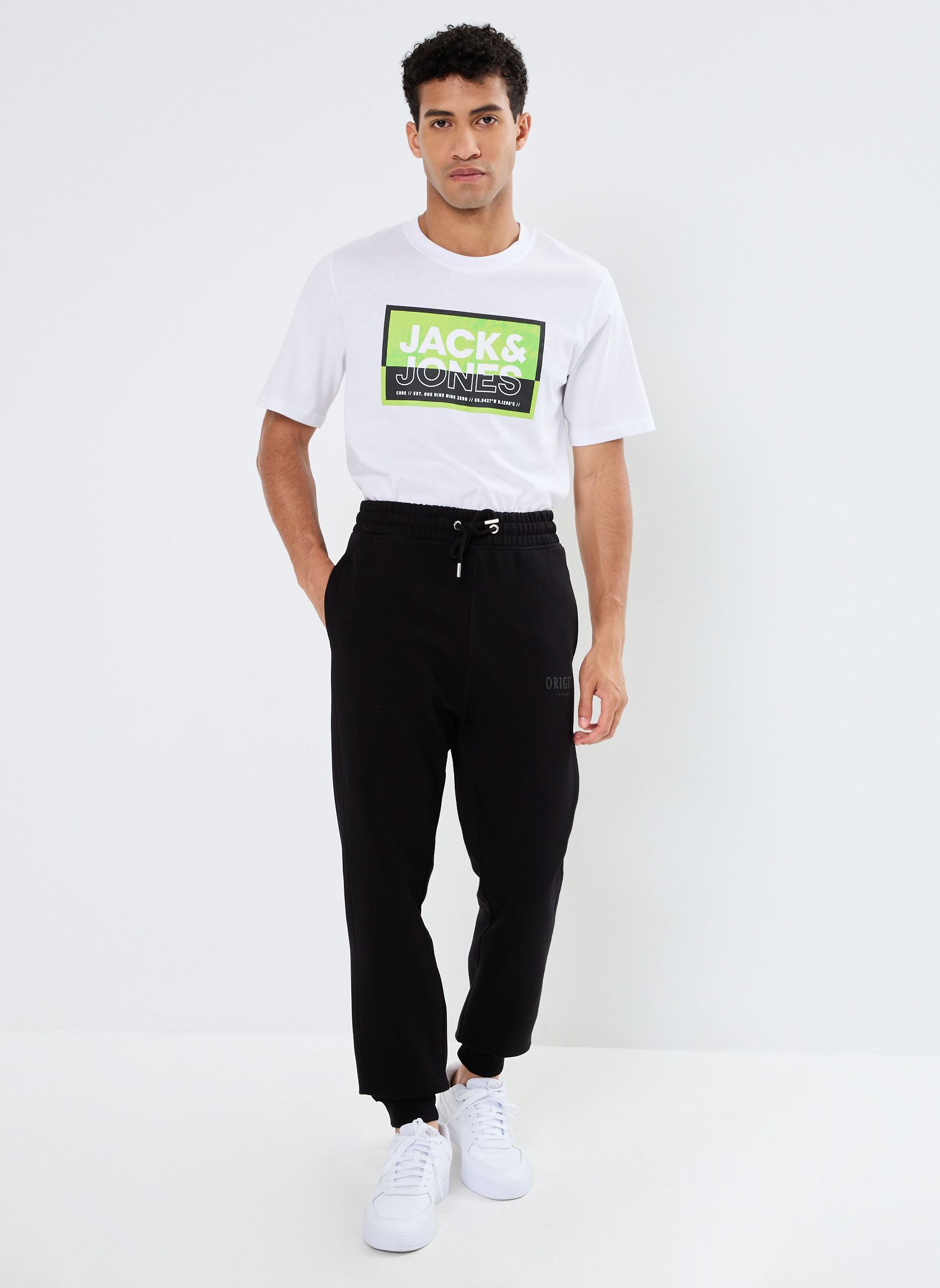 Tee-shirts JCOLOGAN SUMMER PRINT TEE CREW NECK FST homme blanc Jack & Jones Tee-shirts JCOLOGAN SUMMER PRINT TEE CREW NECK FST homme blanc WHITE