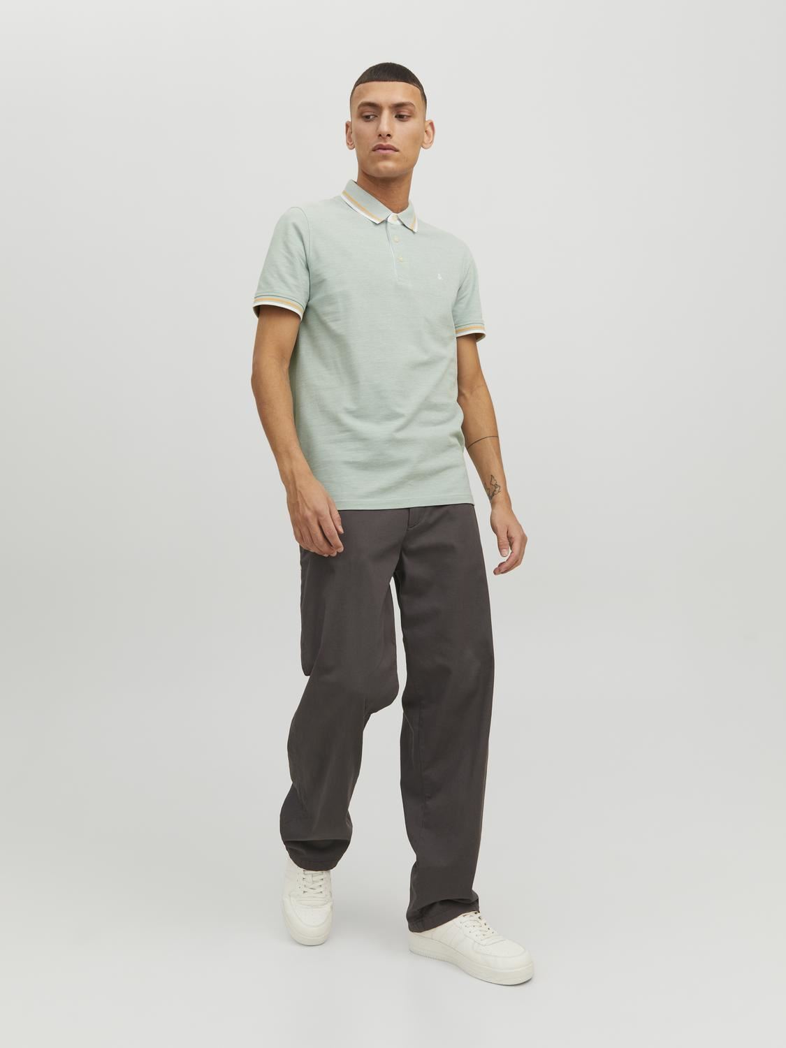 Polos manches courtes JJEPAULOS POLO SS NOOS homme vert Jack & Jones Polos manches courtes JJEPAULOS POLO SS NOOS homme vert ICEBERG GREEN