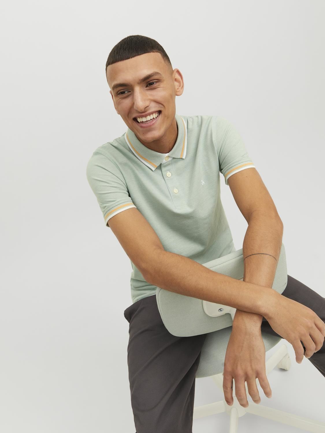 Polos manches courtes JJEPAULOS POLO SS NOOS homme vert Jack & Jones Polos manches courtes JJEPAULOS POLO SS NOOS homme vert ICEBERG GREEN