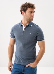 Polos manches courtes JJEPAULOS POLO SS NOOS homme bleu