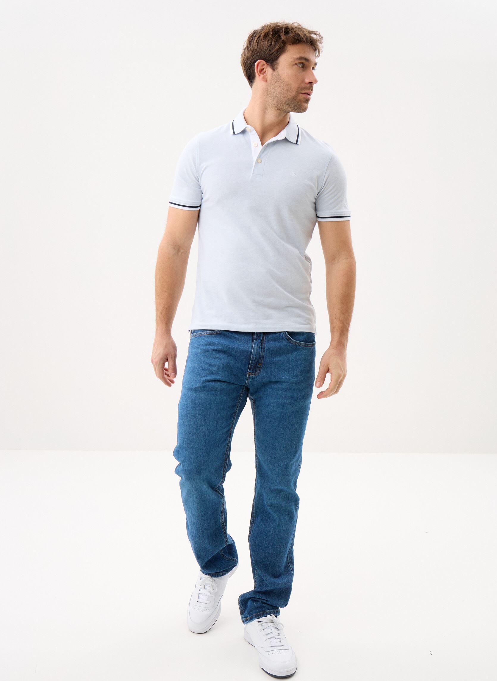 Polos manches courtes JJEPAULOS POLO SS NOOS homme bleu Jack & Jones Polos manches courtes JJEPAULOS POLO SS NOOS homme bleu CELESTIAL BLUE