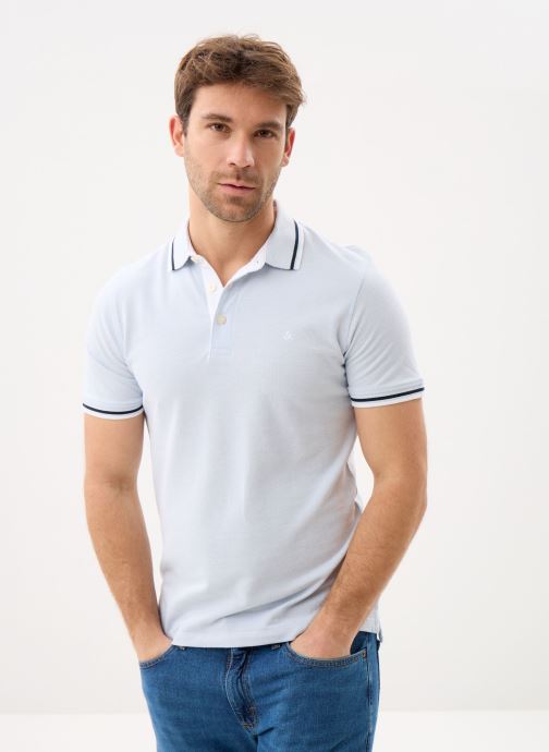 Jack & Jones Polos manches courtes JJEPAULOS POLO SS NOOS homme bleu