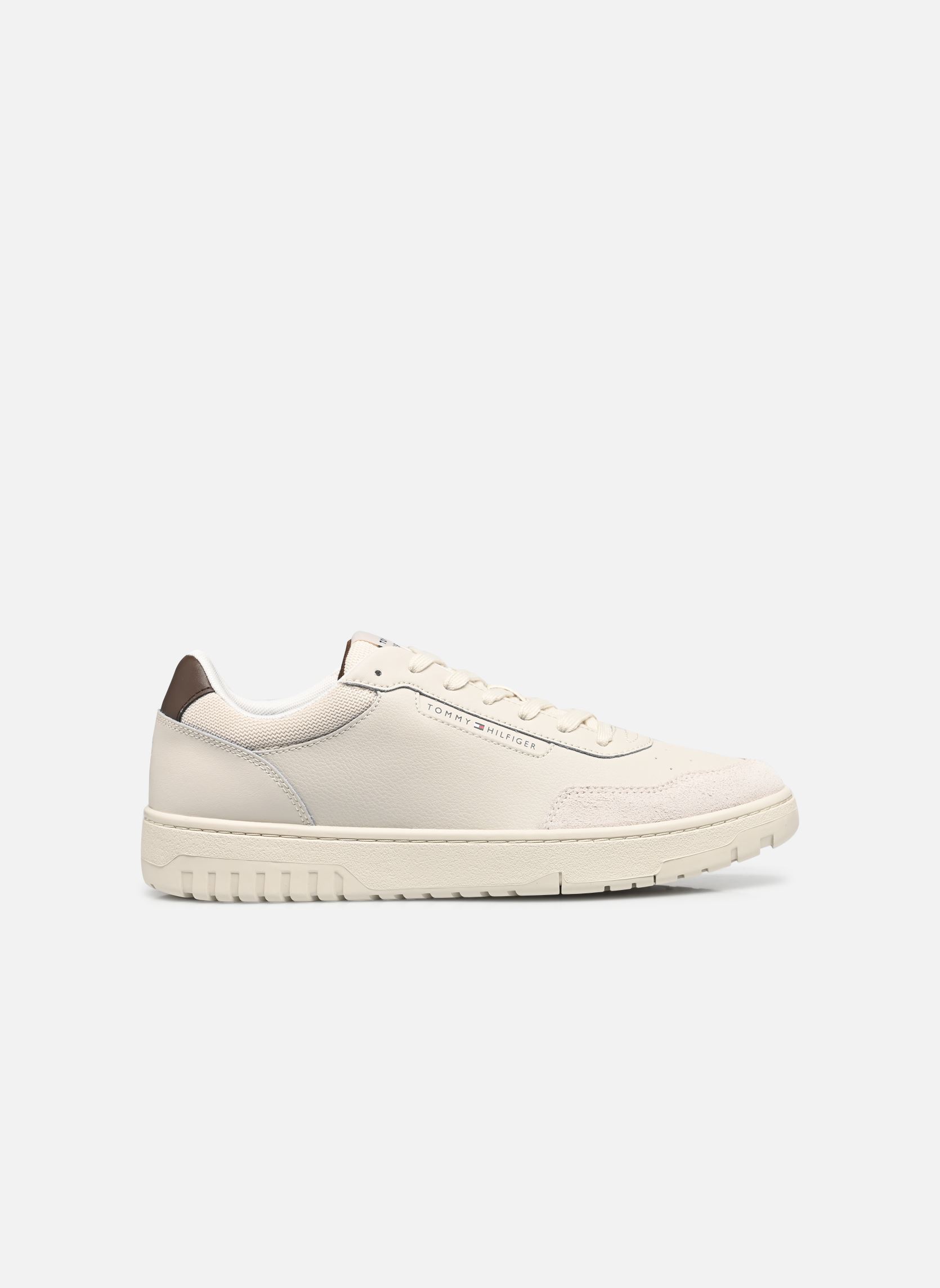 Sneaker TH BASKET CORE LTH M herren beige Tommy Hilfiger Sneaker TH BASKET CORE LTH M herren beige ALABASTER