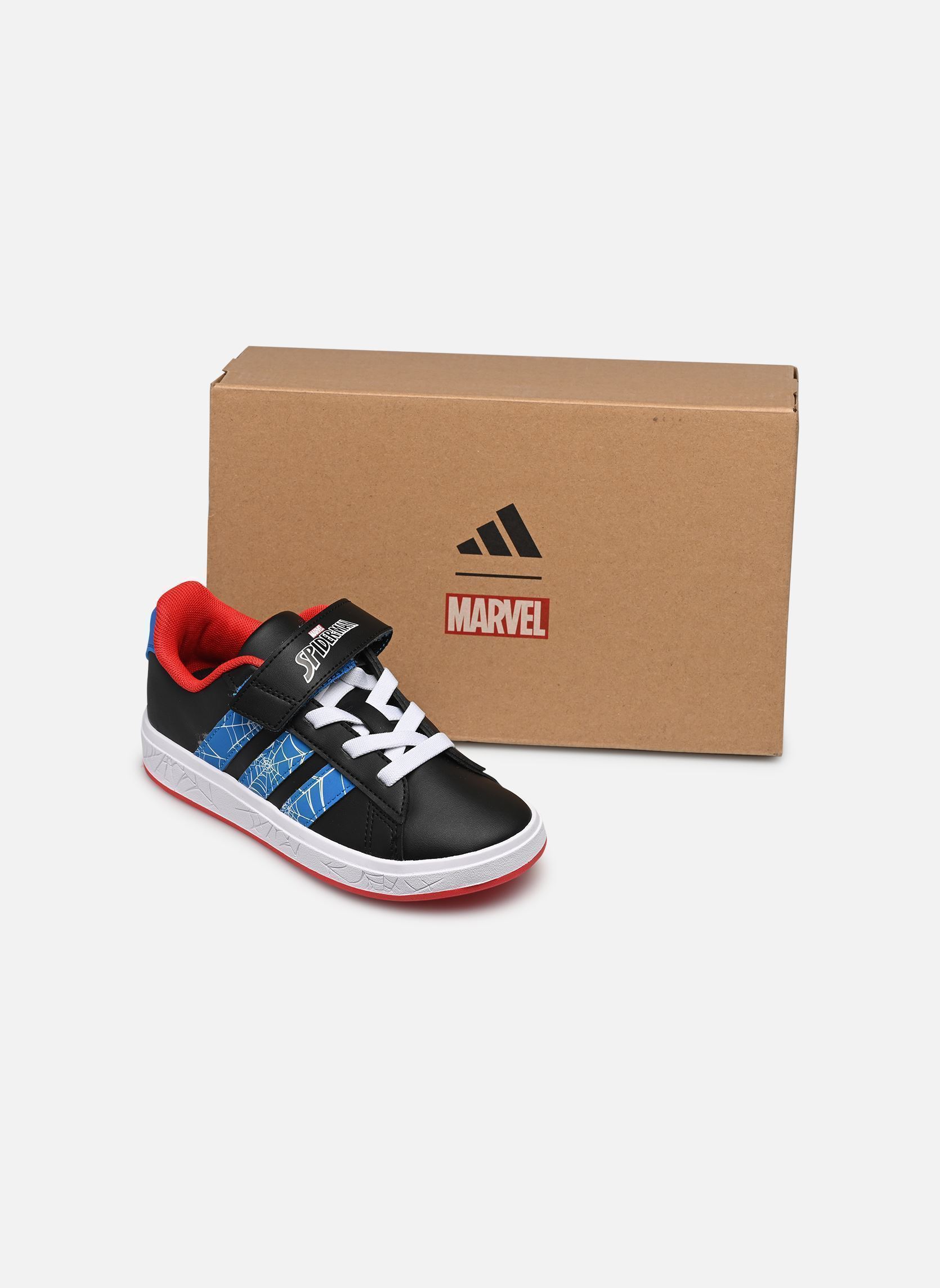 Zapatillas Grand Court Spider-Man El K negro adidas sportswear Zapatillas Grand Court Spider-Man El K negro CBLACK/BRBLUE/PURRUB