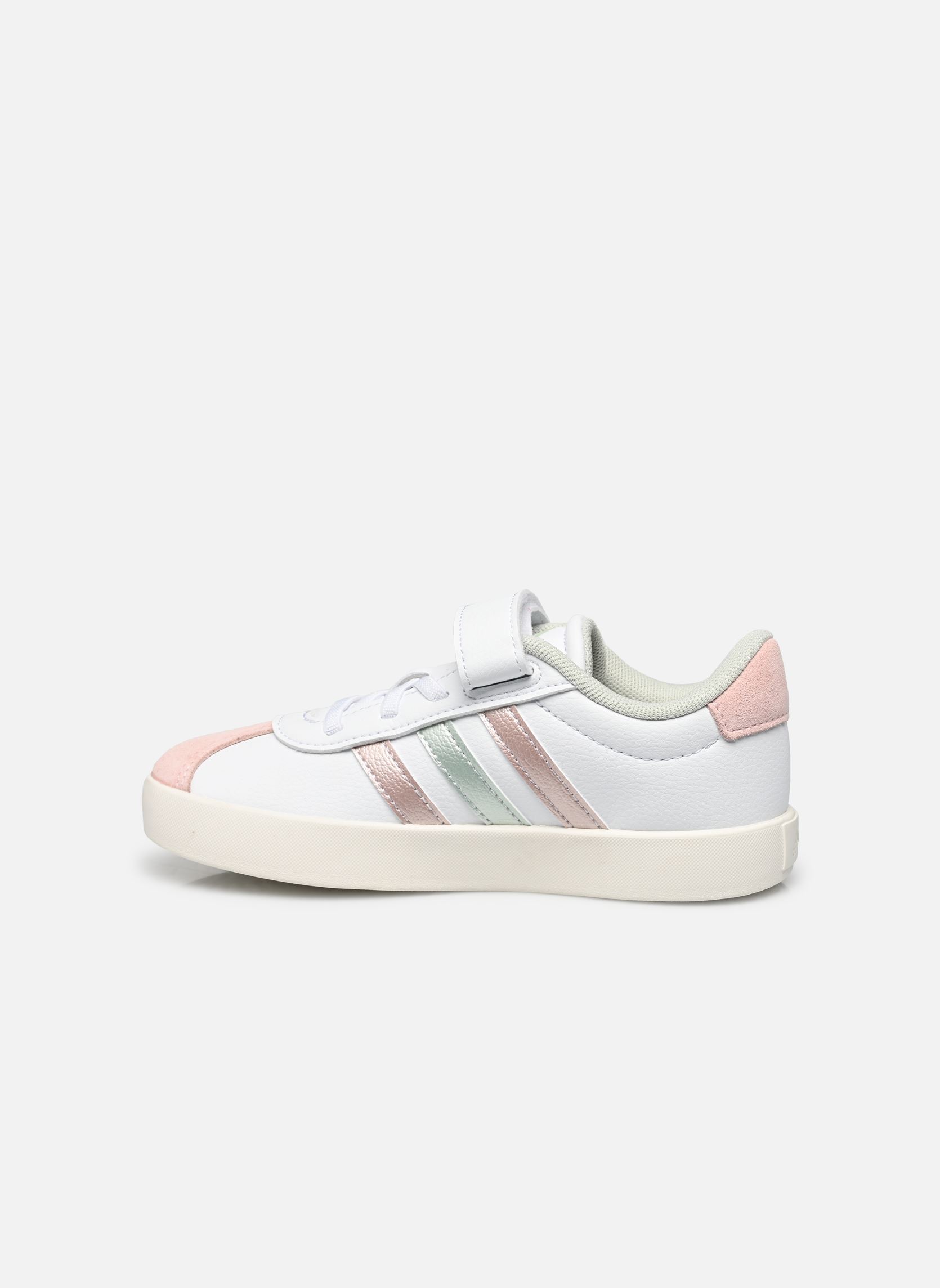 Baskets VL COURT 3.0 EL C fille blanc adidas sportswear Baskets VL COURT 3.0 EL C fille blanc FTWBLA/VERLIM/ROSAMÉ