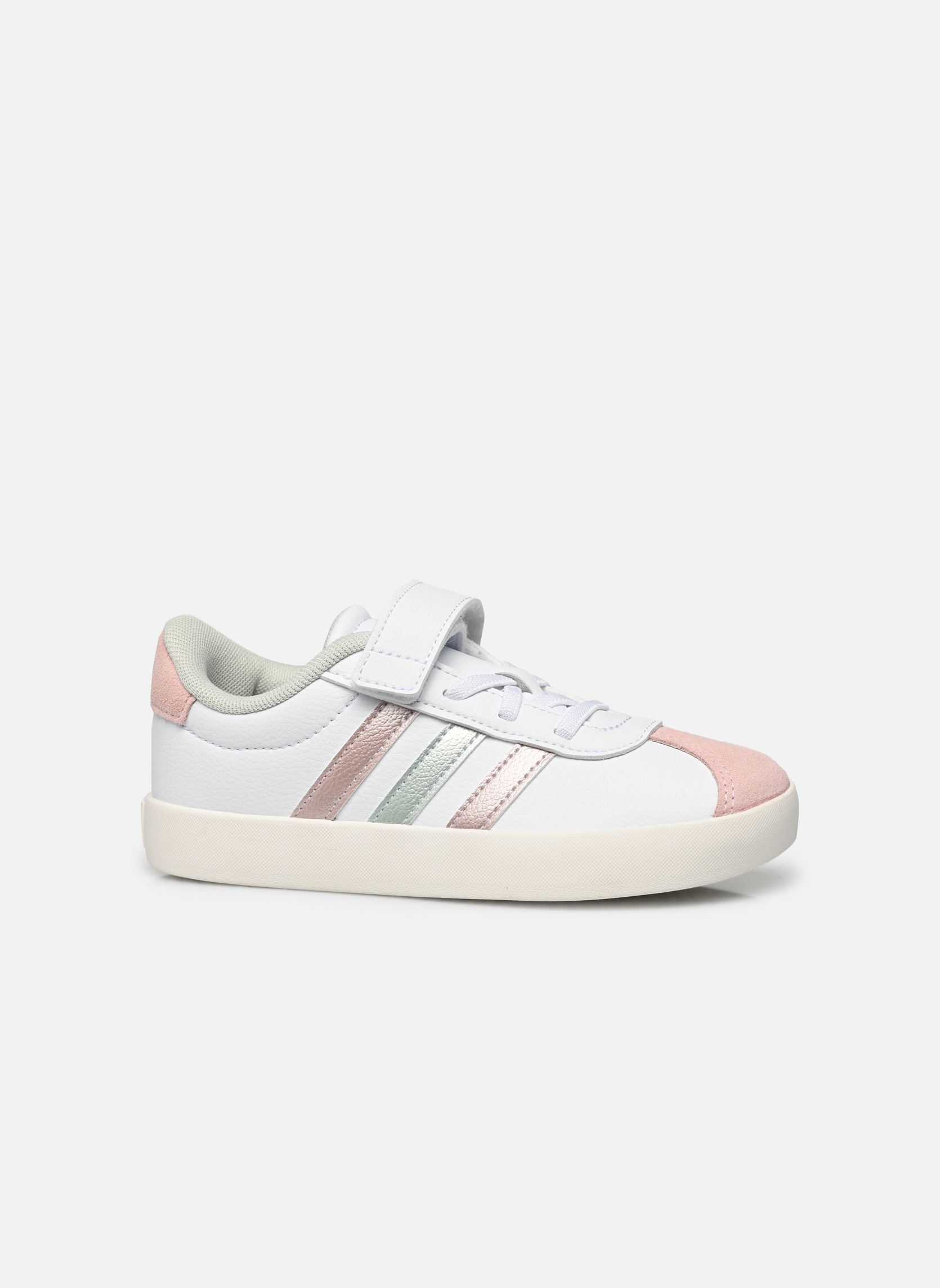Baskets VL COURT 3.0 EL C fille blanc adidas sportswear Baskets VL COURT 3.0 EL C fille blanc FTWBLA/VERLIM/ROSAMÉ