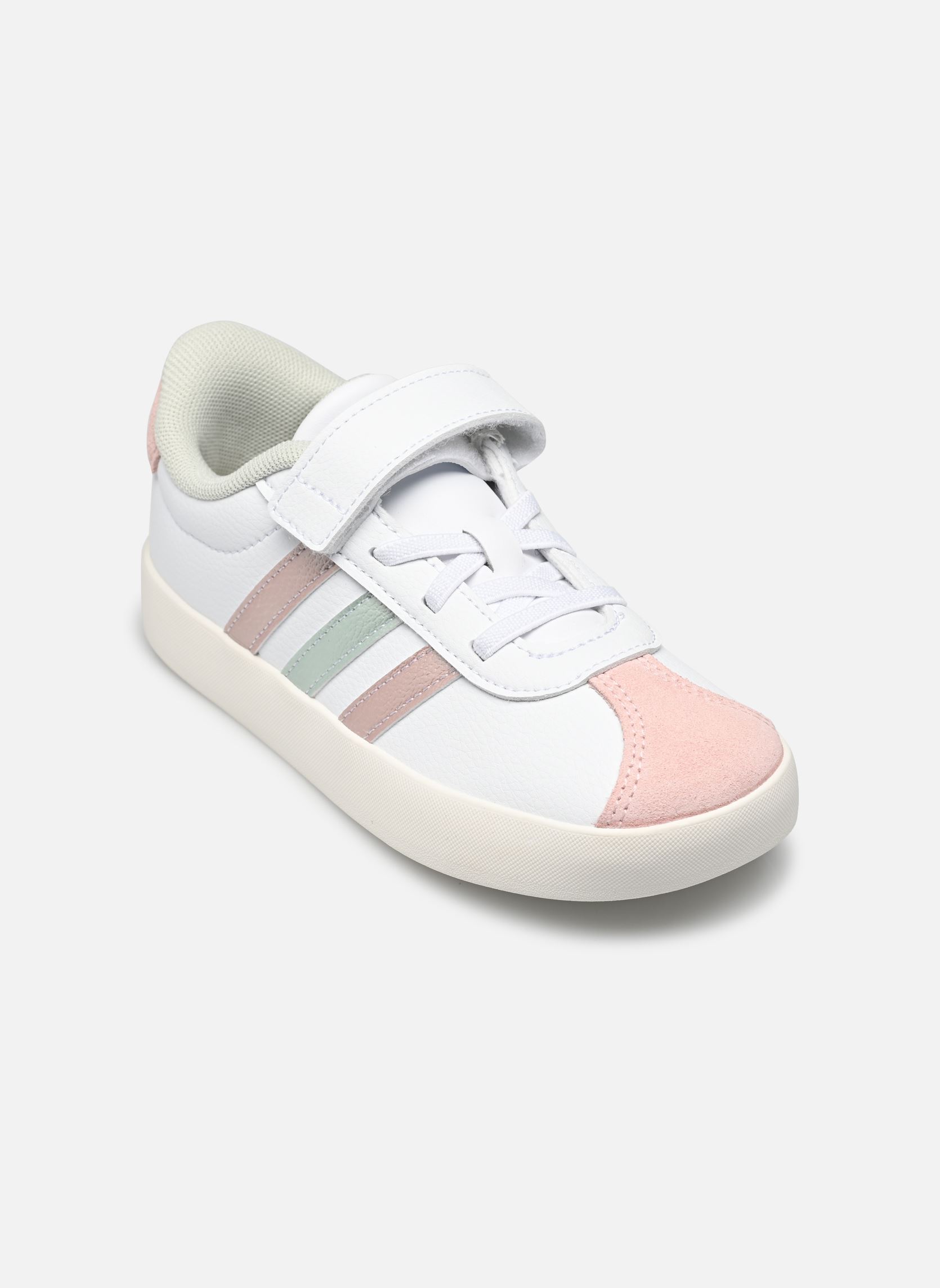 Baskets VL COURT 3.0 EL C fille blanc adidas sportswear Baskets VL COURT 3.0 EL C fille blanc FTWBLA/VERLIM/ROSAMÉ