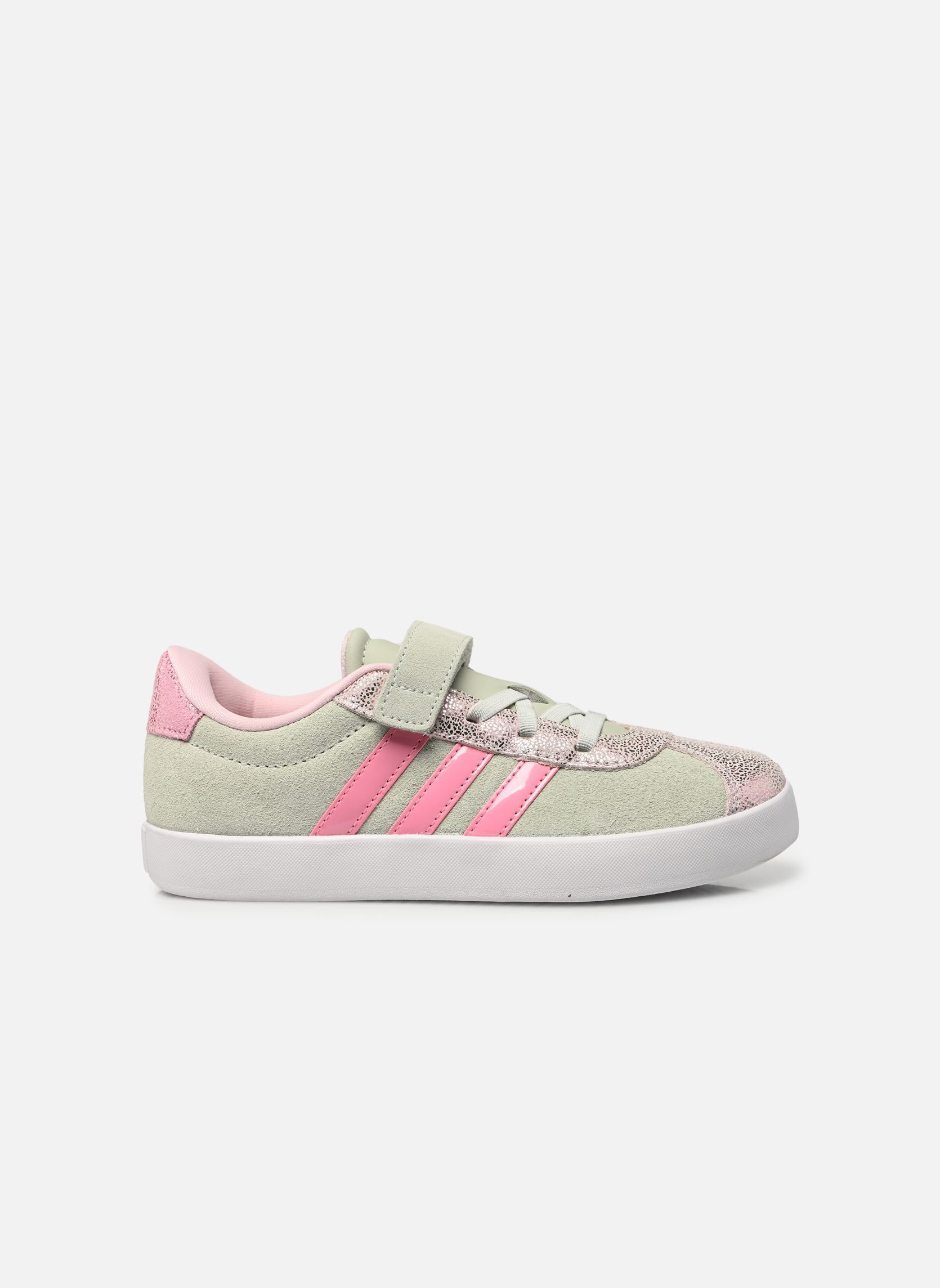Baskets VL COURT 3.0 EL C fille vert adidas sportswear Baskets VL COURT 3.0 EL C fille vert LINGRN/BLIPNK/CLPINK