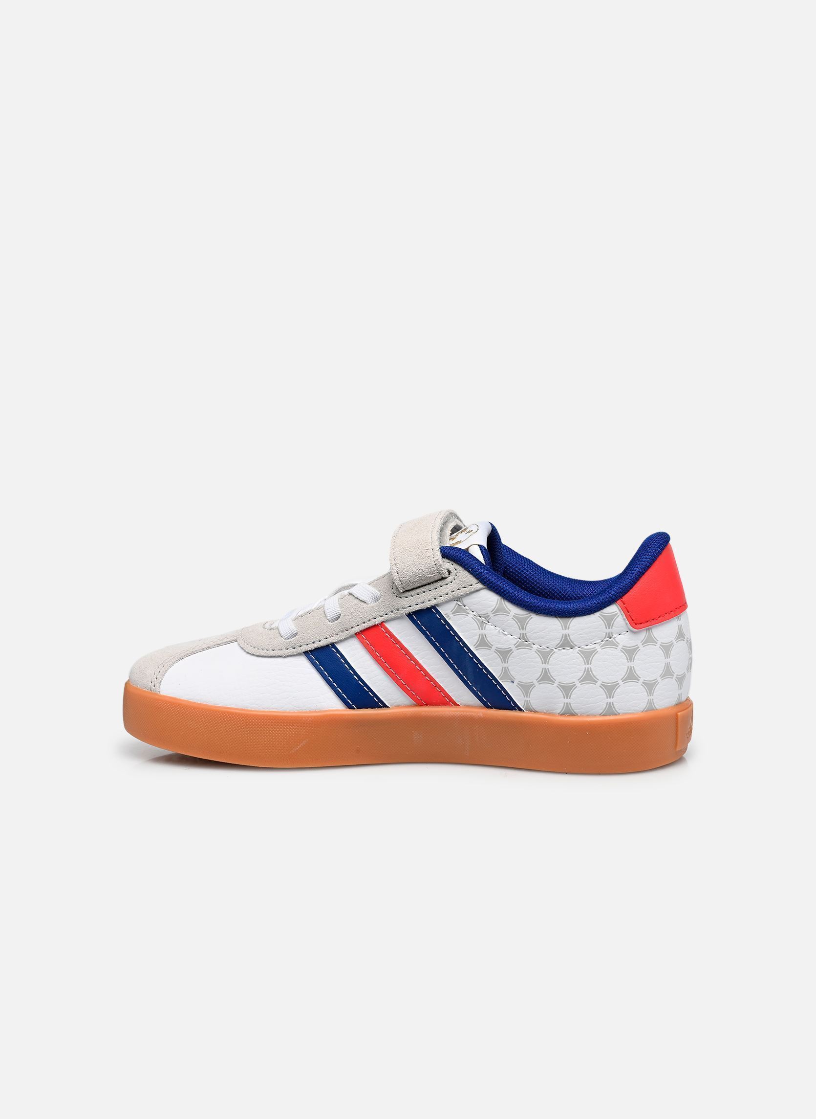 Baskets VL COURT 3.0 EL C garçon blanc adidas sportswear Baskets VL COURT 3.0 EL C garçon blanc FTWWHT/PURRUB/MYSINK