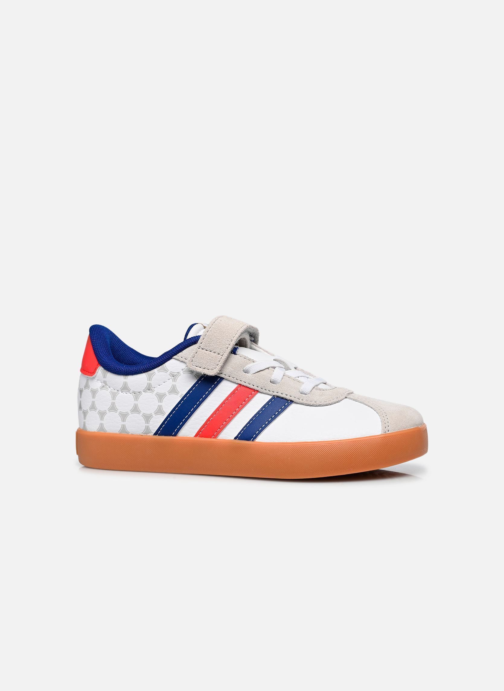 Baskets VL COURT 3.0 EL C garçon blanc adidas sportswear Baskets VL COURT 3.0 EL C garçon blanc FTWWHT/PURRUB/MYSINK