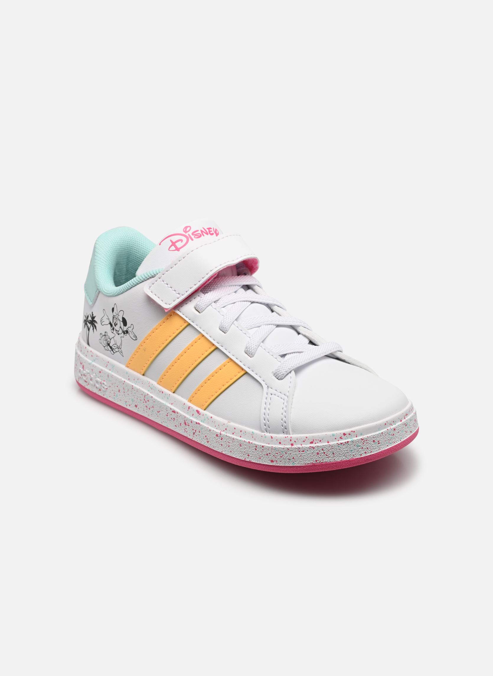 Baskets Grand Court Minnie El K fille blanc adidas sportswear Baskets Grand Court Minnie El K fille blanc FTWWHT/SPARK/PULMAG