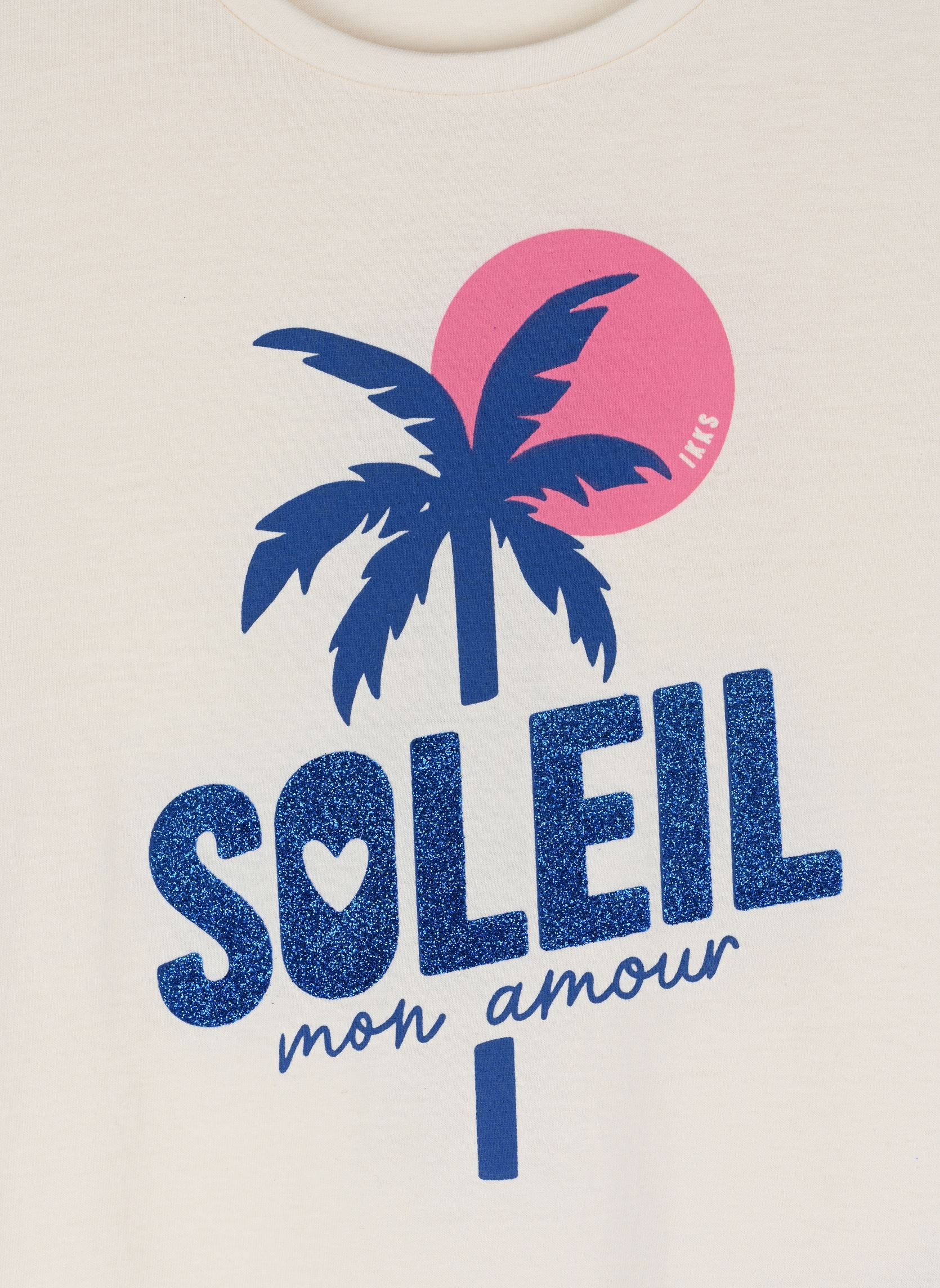 Tee-shirts manches courtes XY10002 fille beige IKKS JUNIOR Tee-shirts manches courtes XY10002 fille beige ECRU