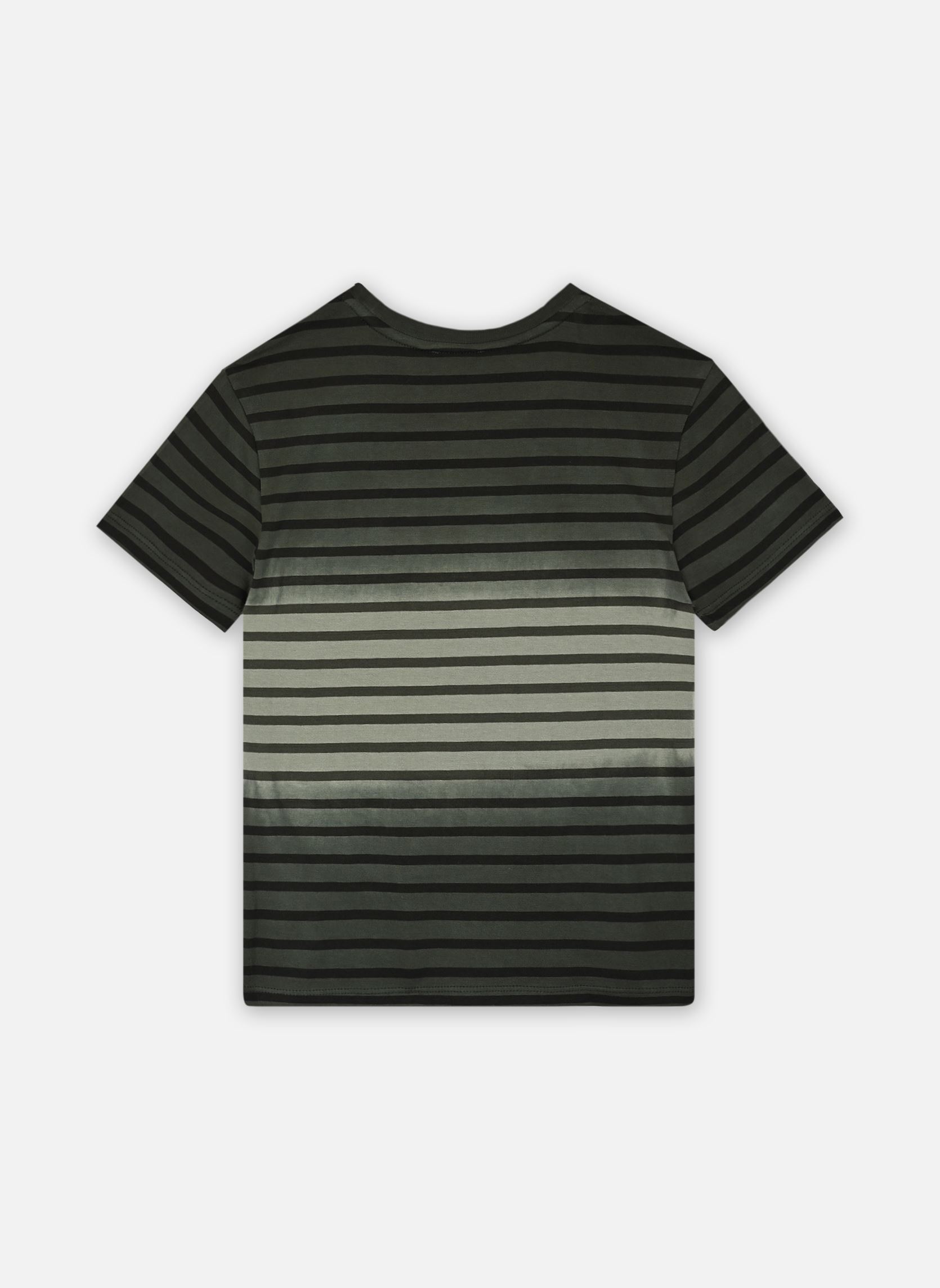 Tee-shirts manches courtes XY10093 garçon vert IKKS JUNIOR Tee-shirts manches courtes XY10093 garçon vert KAKI RAYÉ