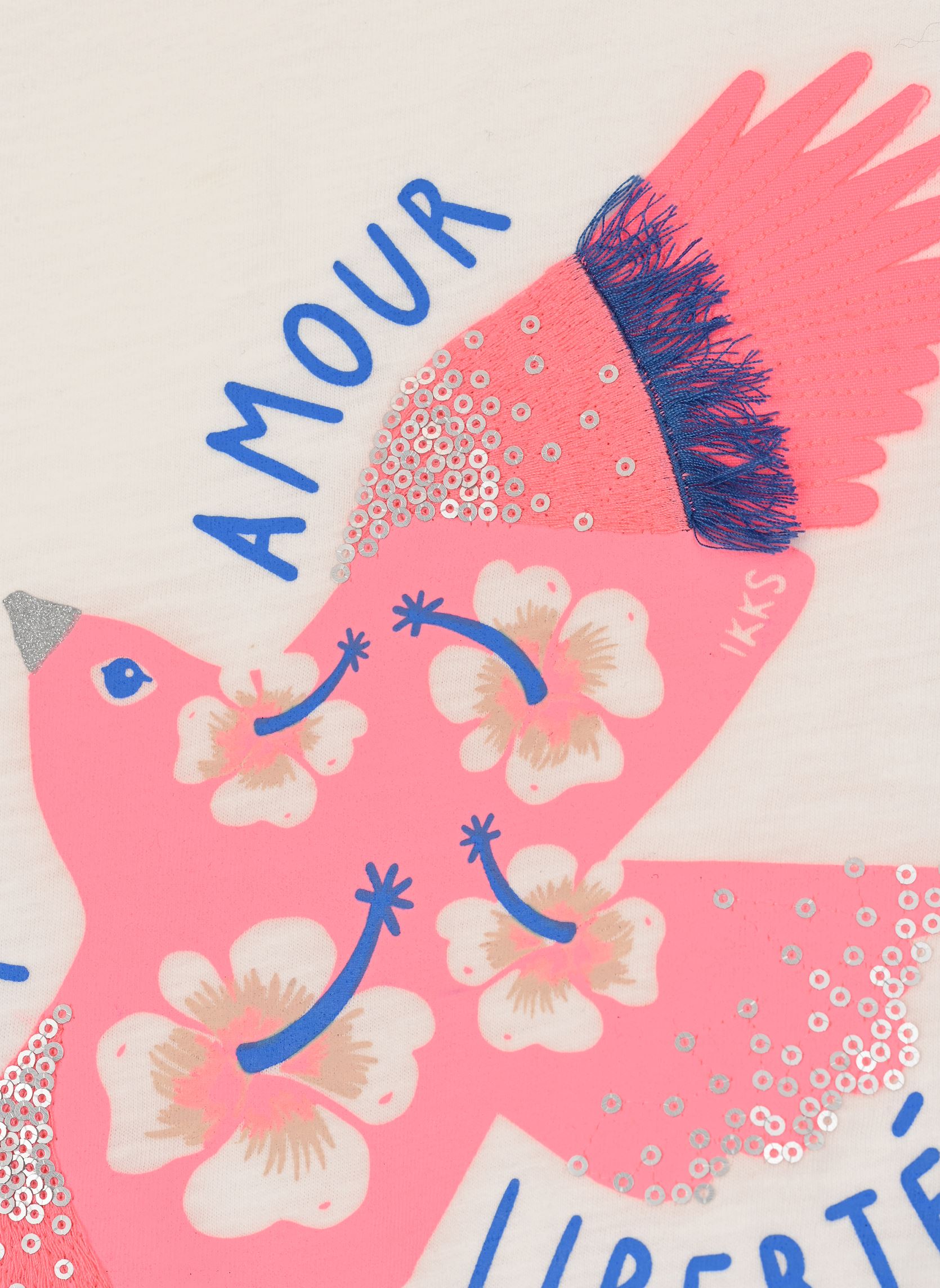 Tee-shirts manches courtes XY10182 fille blanc IKKS JUNIOR Tee-shirts manches courtes XY10182 fille blanc BLANC CASSÉ