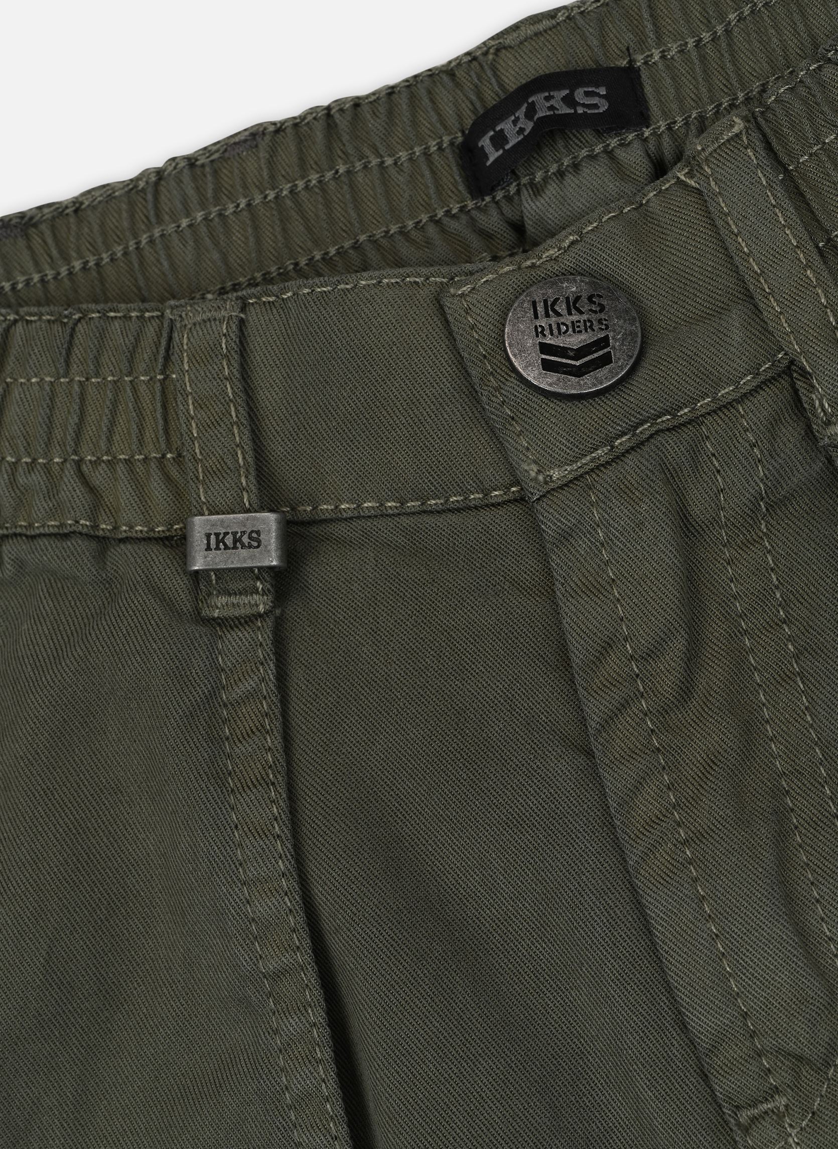Pantalons XY22023 garçon vert IKKS JUNIOR Pantalons XY22023 garçon vert KAKI