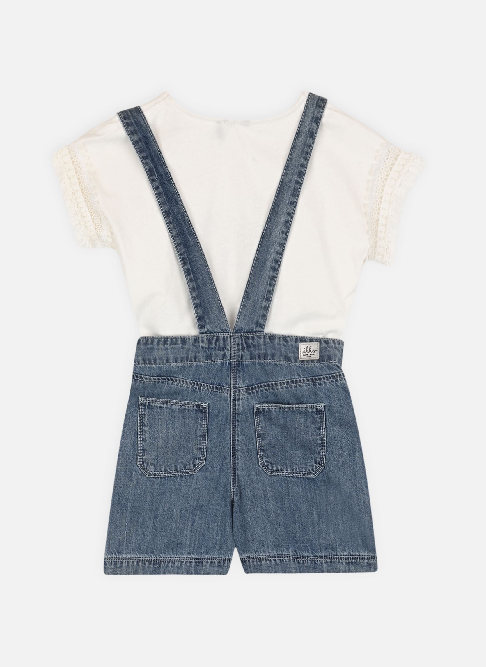 Latzhosen XY37002 mädchen blau IKKS JUNIOR Latzhosen XY37002 mädchen blau LIGHT BLUE