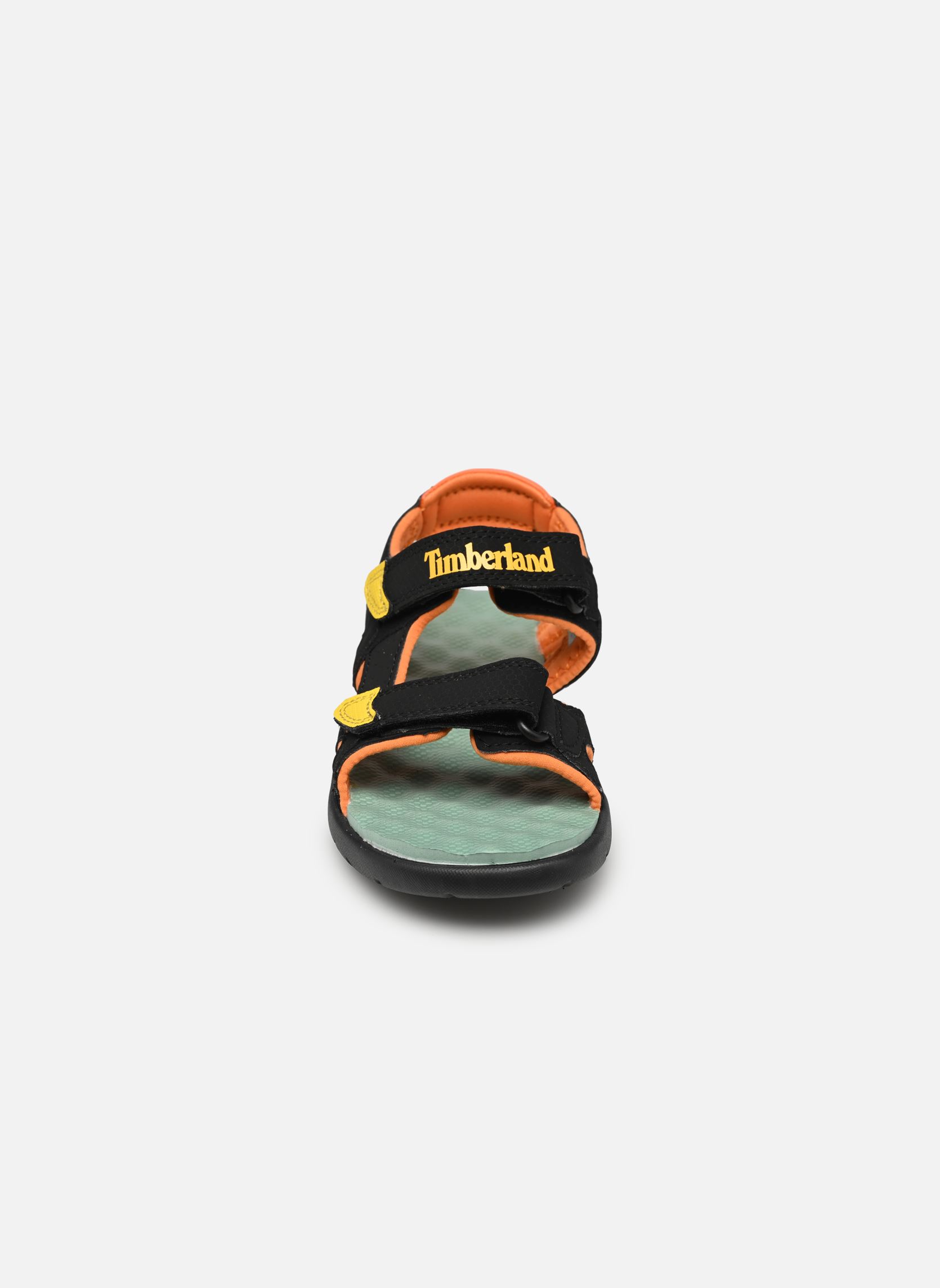 Sandalen Perkins Row2 STRAP SANDAL Y schwarz Timberland Sandalen Perkins Row2 STRAP SANDAL Y schwarz BLACK W MEDIUM YELLOW