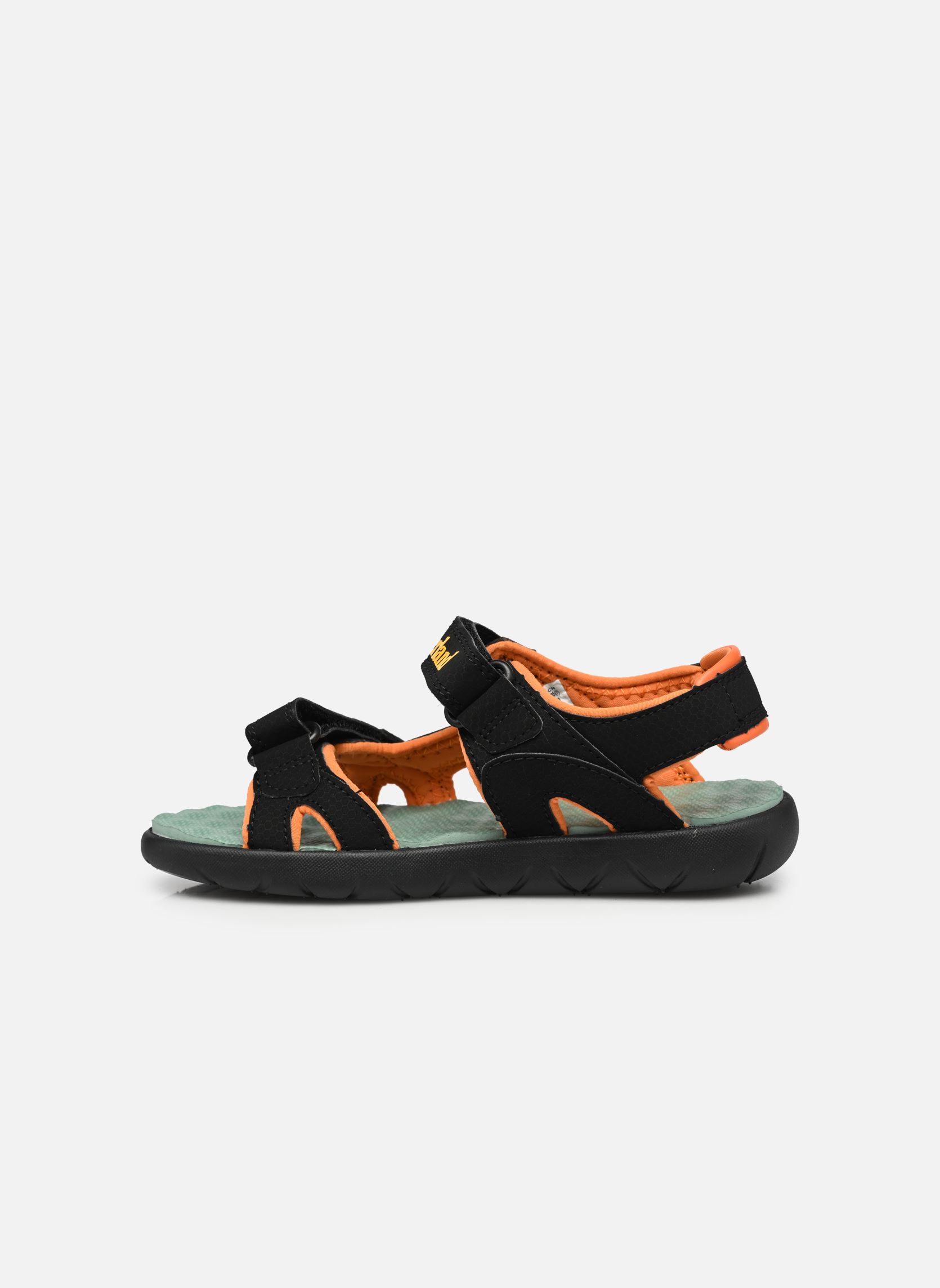 Sandalen Perkins Row2 STRAP SANDAL Y schwarz Timberland Sandalen Perkins Row2 STRAP SANDAL Y schwarz BLACK W MEDIUM YELLOW