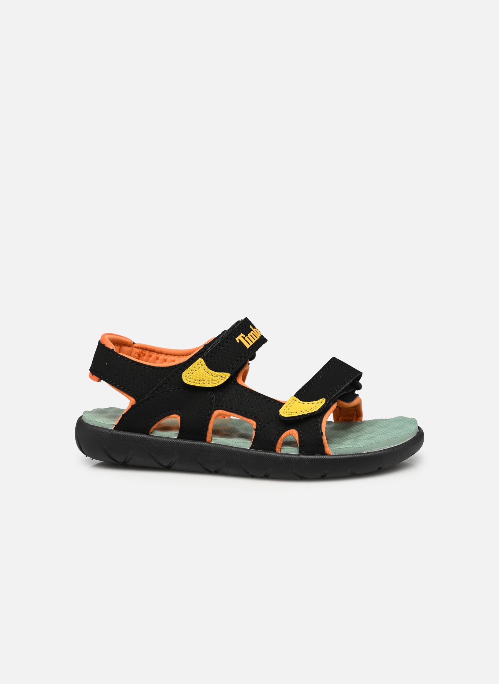 Sandalen Perkins Row2 STRAP SANDAL Y schwarz Timberland Sandalen Perkins Row2 STRAP SANDAL Y schwarz BLACK W MEDIUM YELLOW