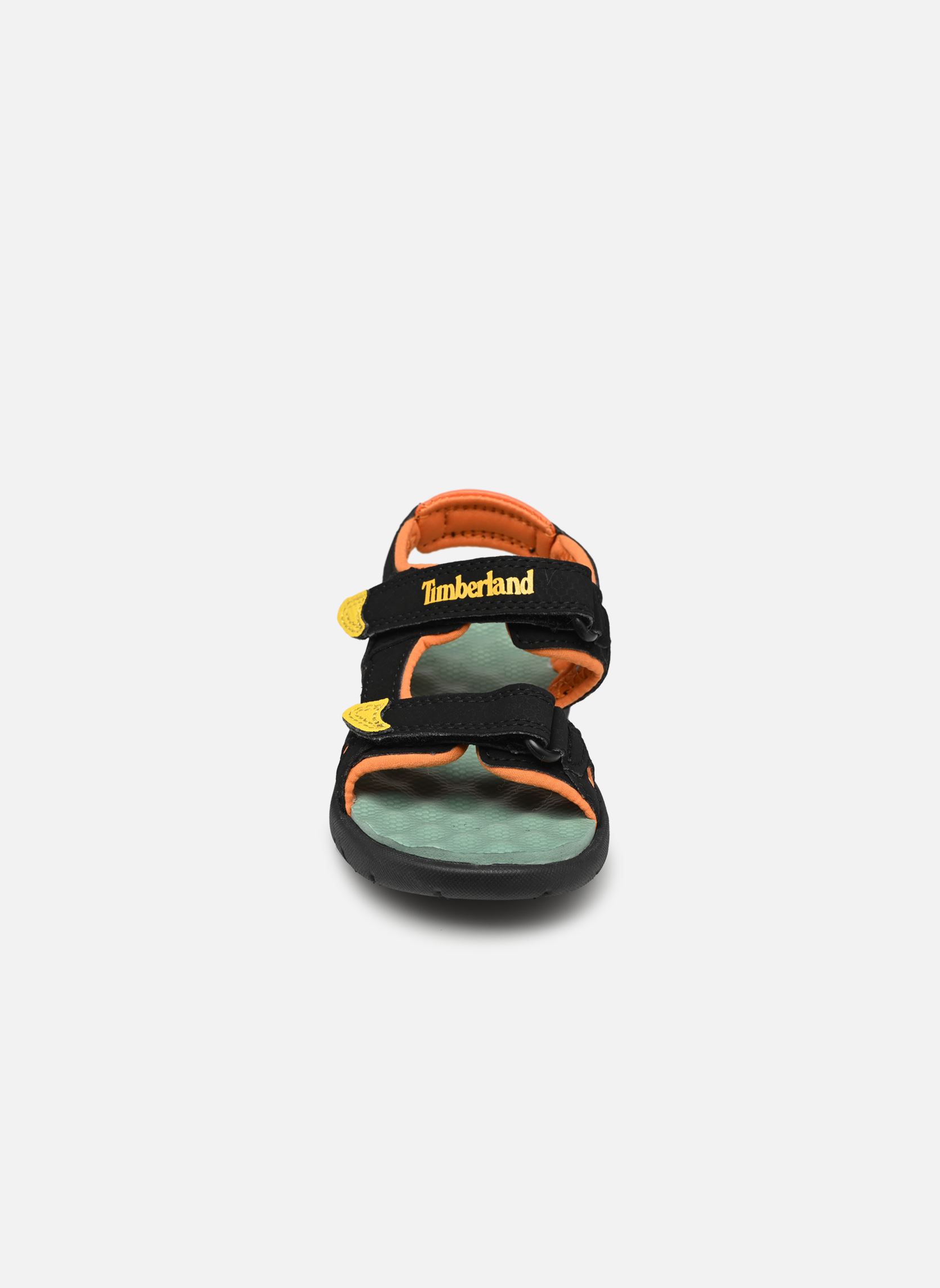 Sandalen Perkins Row2 STRAP SANDAL T schwarz Timberland Sandalen Perkins Row2 STRAP SANDAL T schwarz BLACK W MEDIUM YELLOW