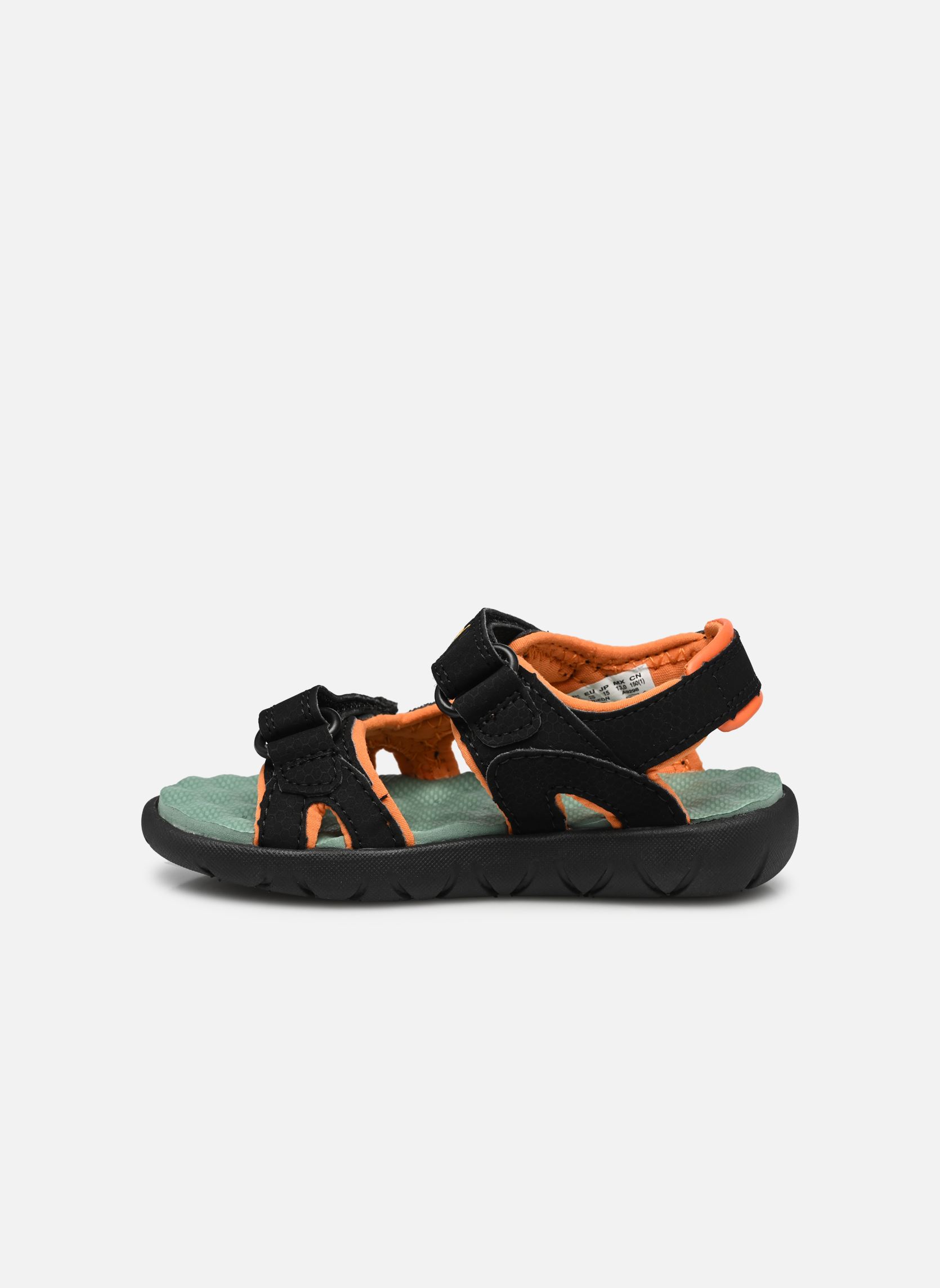 Sandalen Perkins Row2 STRAP SANDAL T schwarz Timberland Sandalen Perkins Row2 STRAP SANDAL T schwarz BLACK W MEDIUM YELLOW