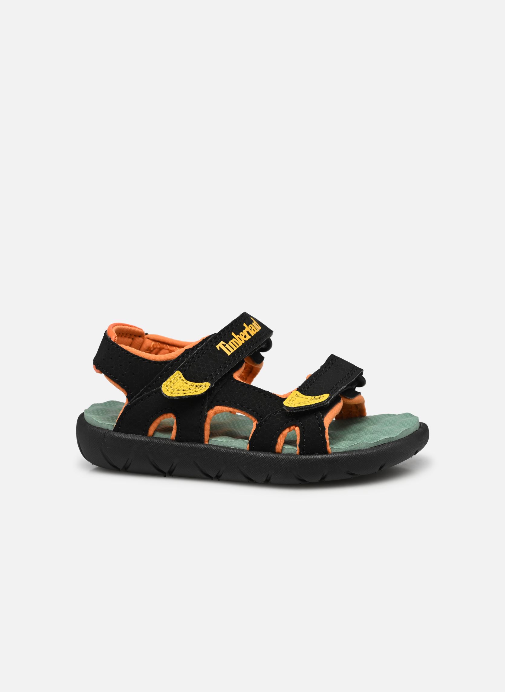 Sandalen Perkins Row2 STRAP SANDAL T schwarz Timberland Sandalen Perkins Row2 STRAP SANDAL T schwarz BLACK W MEDIUM YELLOW