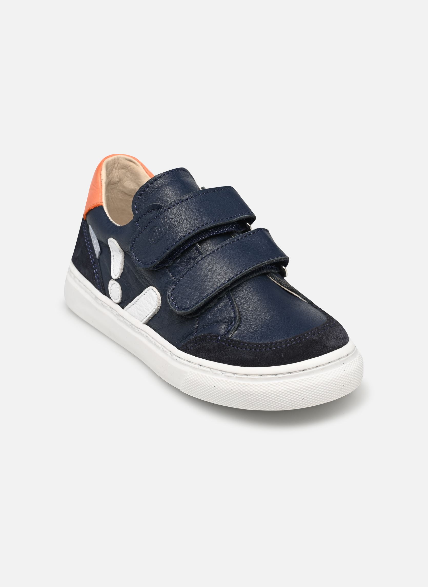 Baskets basses Sneakratch garçon bleu Aster Baskets basses Sneakratch garçon bleu MARINE ORANGE BLANC
