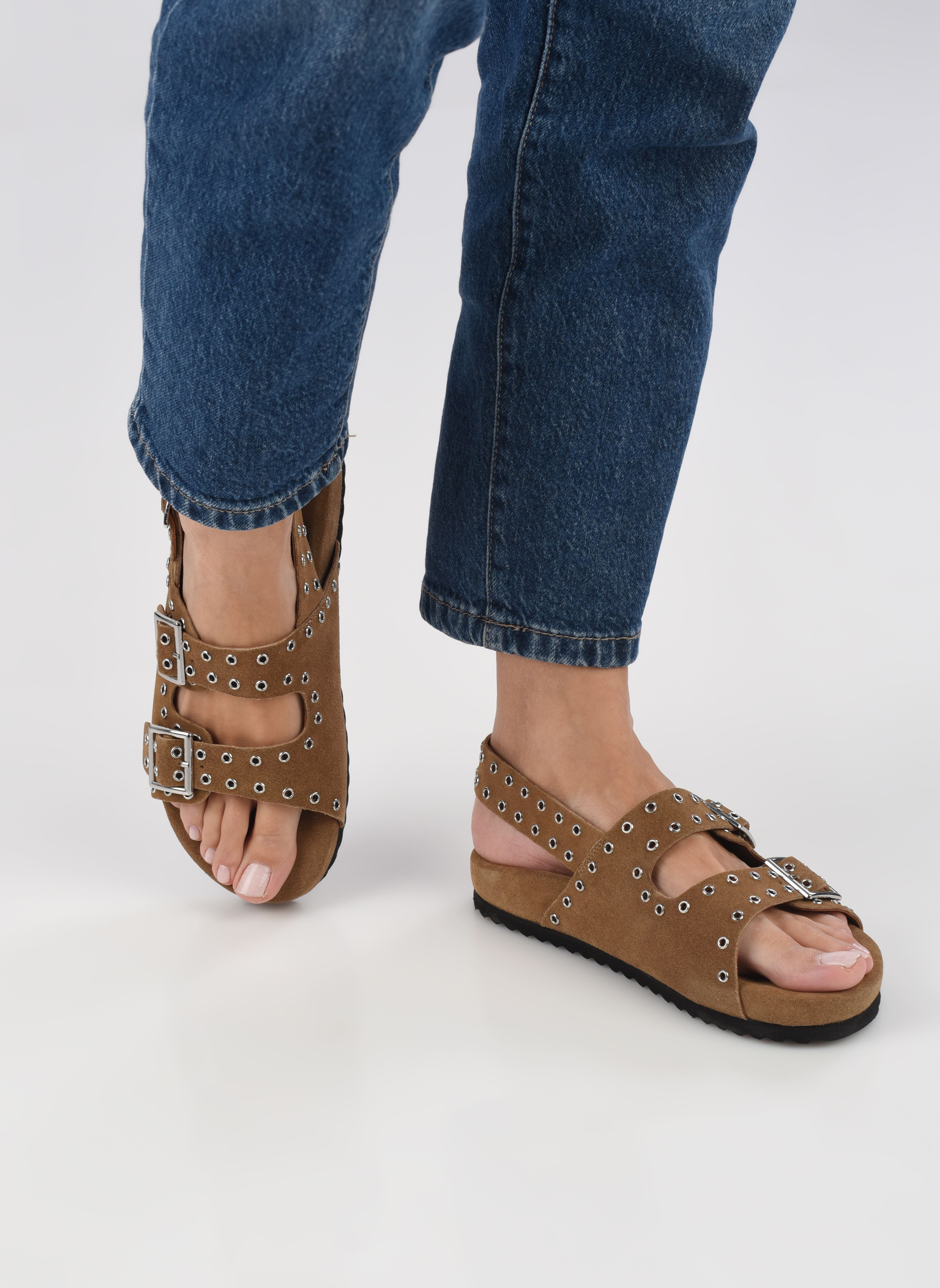 Flache Sandalen BY80235 damen beige IKKS Women Flache Sandalen BY80235 damen beige BEIGE