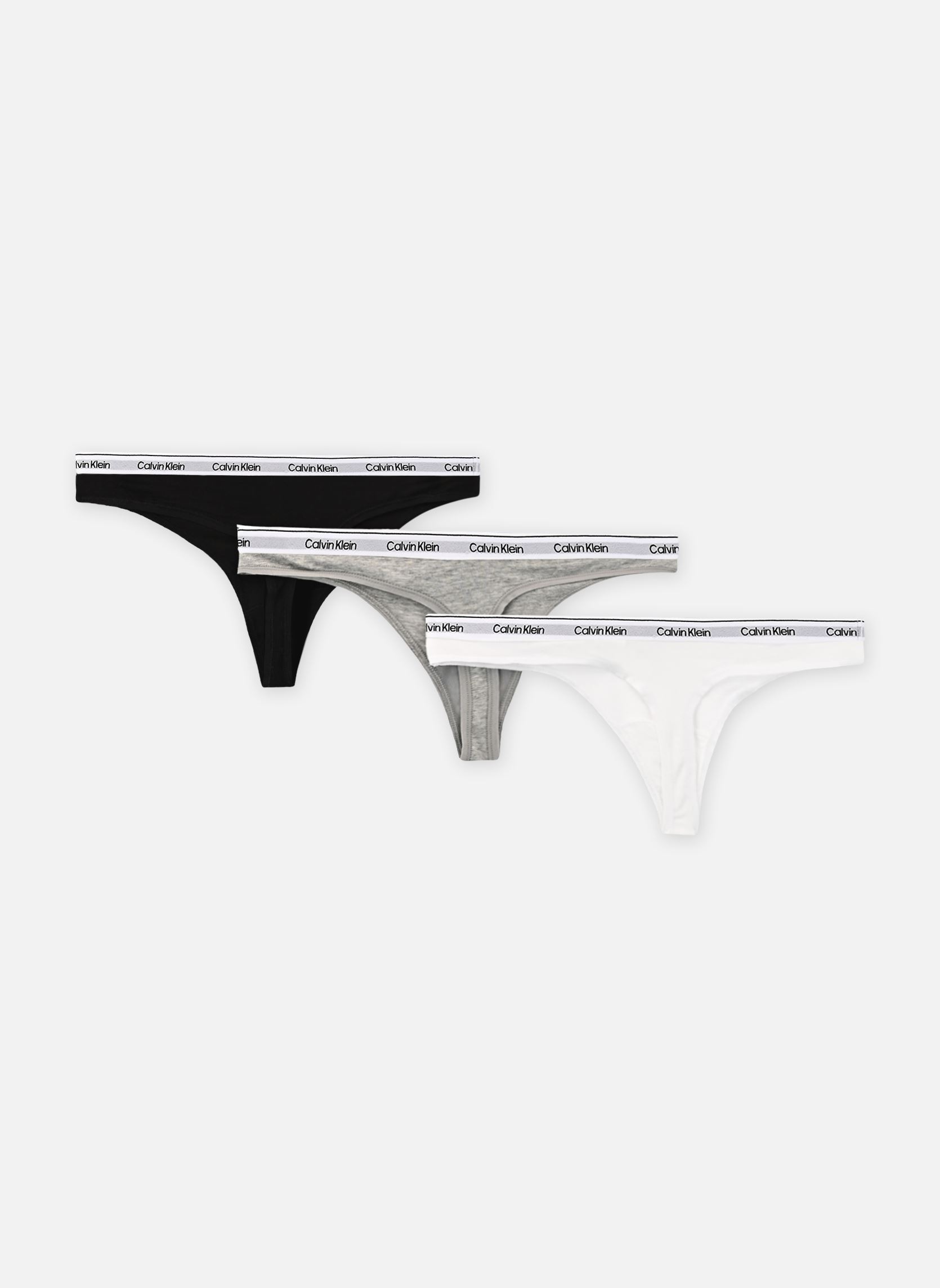 Shortys Thong 3Pk 000QD5209E femme noir Calvin Klein Shortys Thong 3Pk 000QD5209E femme noir MULTI