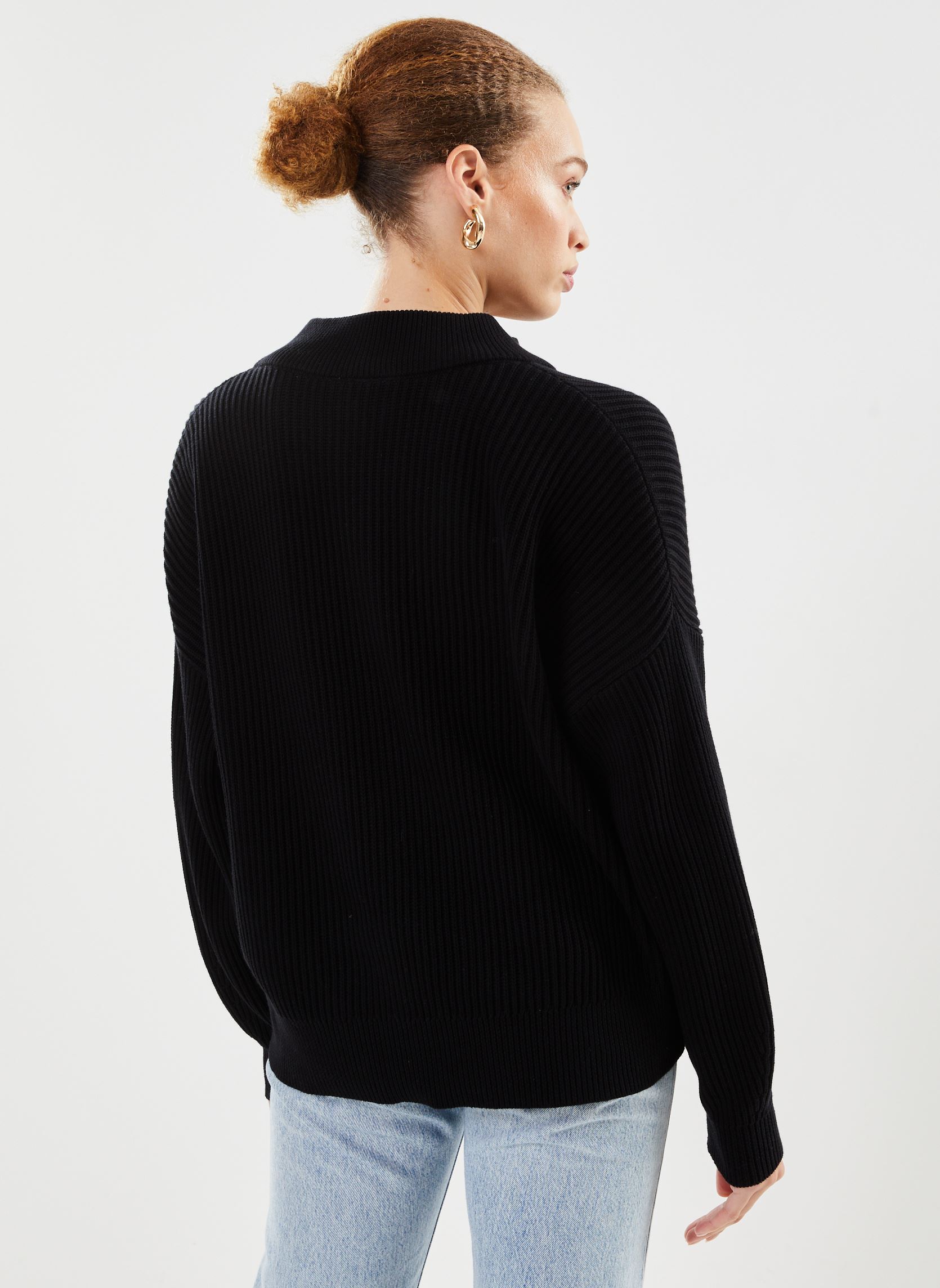 Pulls Viching O-Neck L/S Button Knit Top/R femme noir Vila Pulls Viching O-Neck L/S Button Knit Top/R femme noir Black Beauty