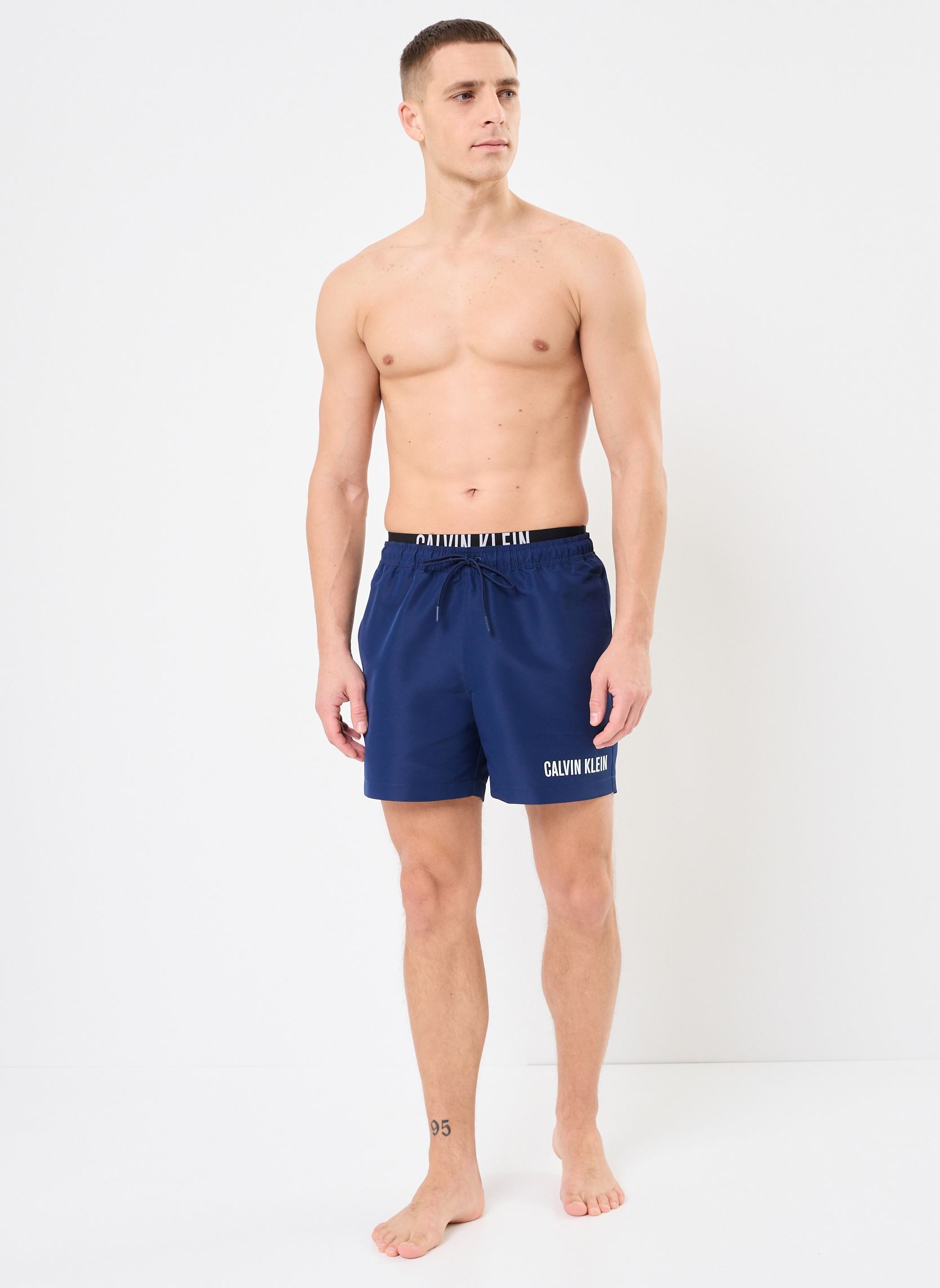 Zwemboxers Medium Double Waistband heren blauw Calvin Klein Zwemboxers Medium Double Waistband heren blauw SIGNATURE NAVY