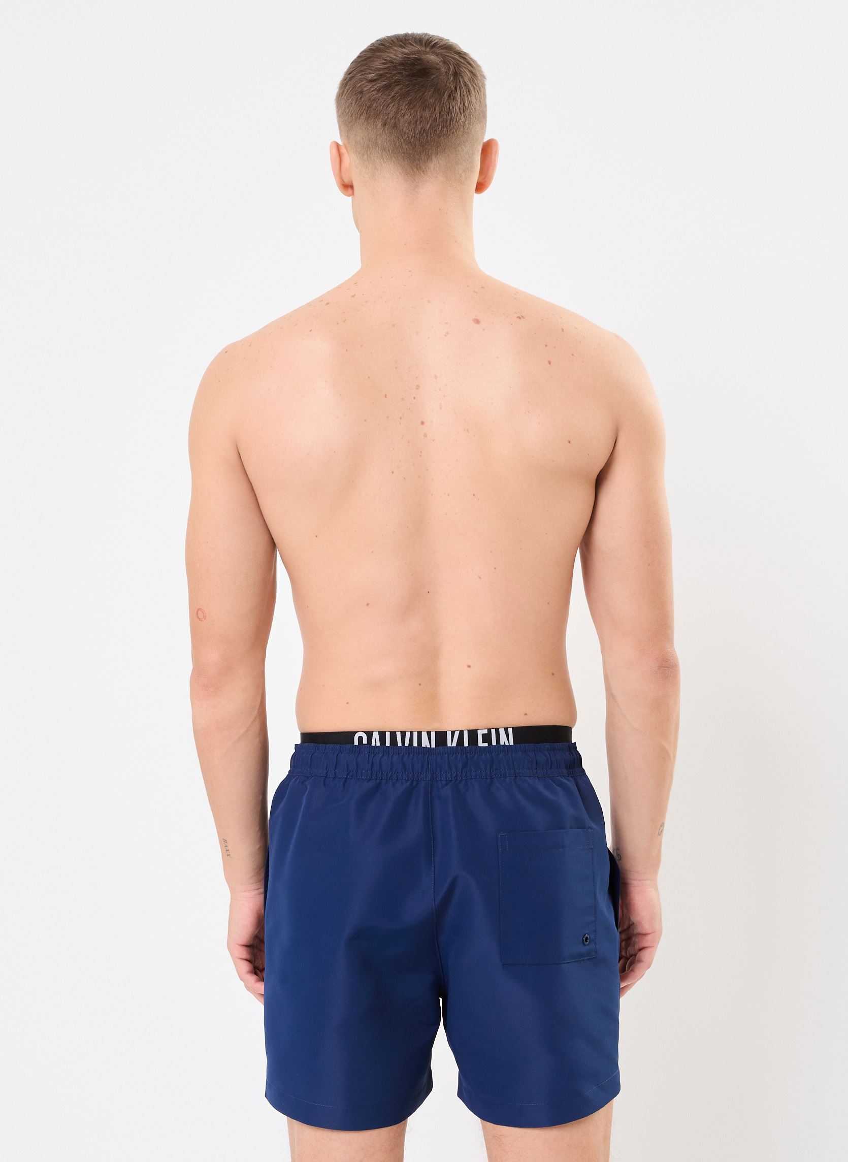 Zwemboxers Medium Double Waistband heren blauw Calvin Klein Zwemboxers Medium Double Waistband heren blauw SIGNATURE NAVY