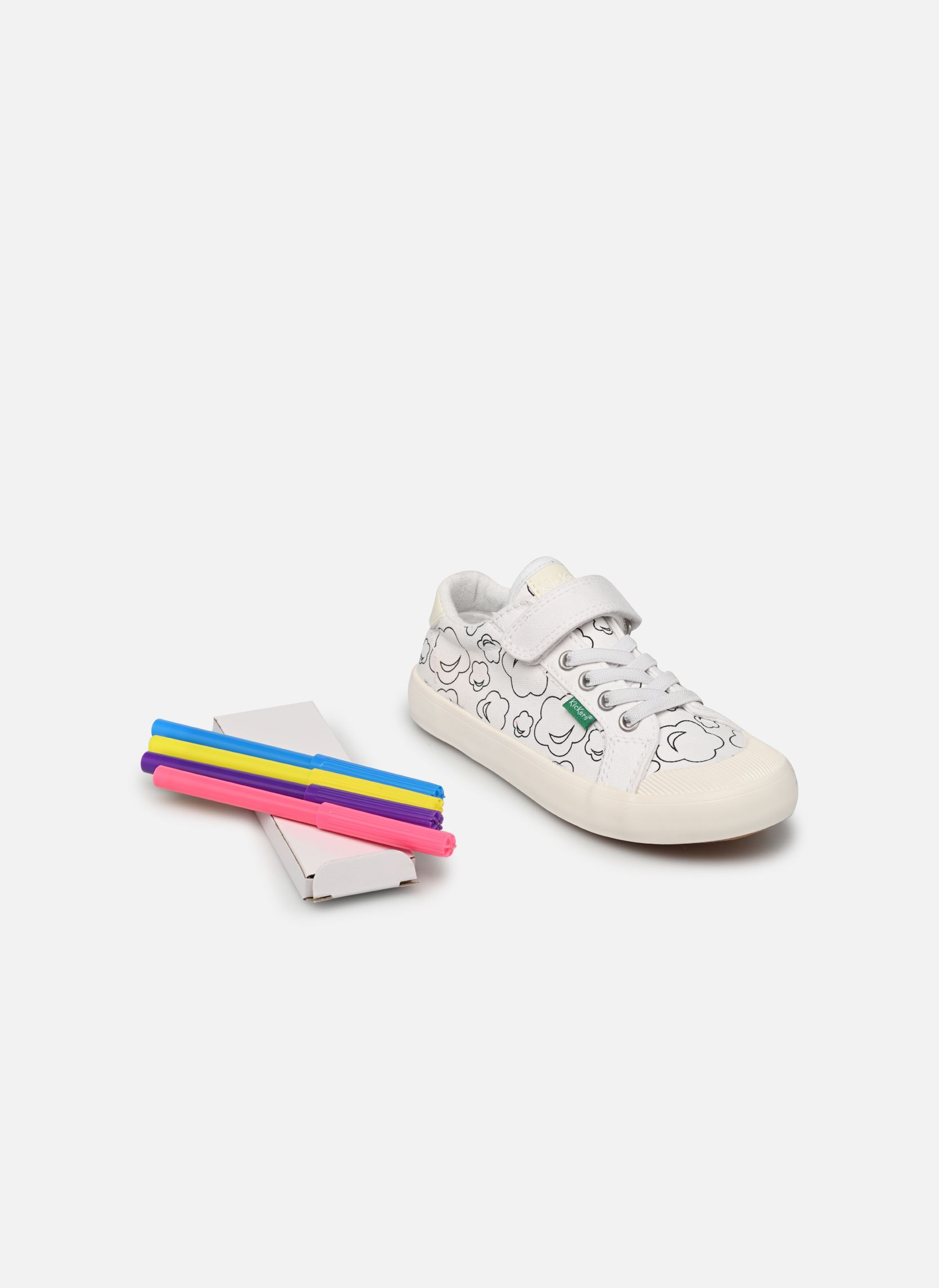 Baskets basses KICKGOLDI fille blanc Kickers Baskets basses KICKGOLDI fille blanc BLANC IMPRIME