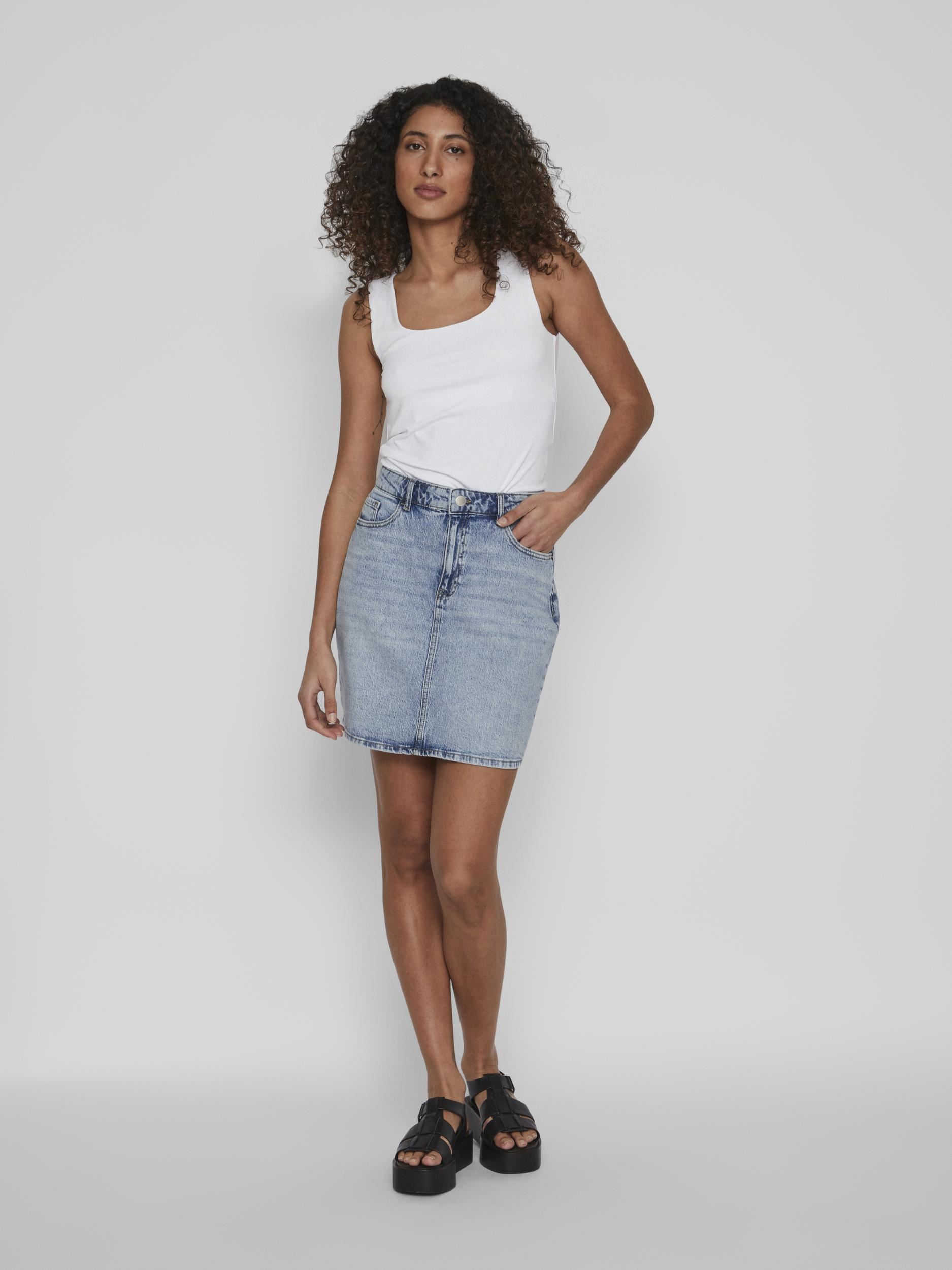 Jupes courtes Vikaja Jaf Lbd Denim Skirt- Noos femme bleu Vila Jupes courtes Vikaja Jaf Lbd Denim Skirt- Noos femme bleu Light Blue Denim