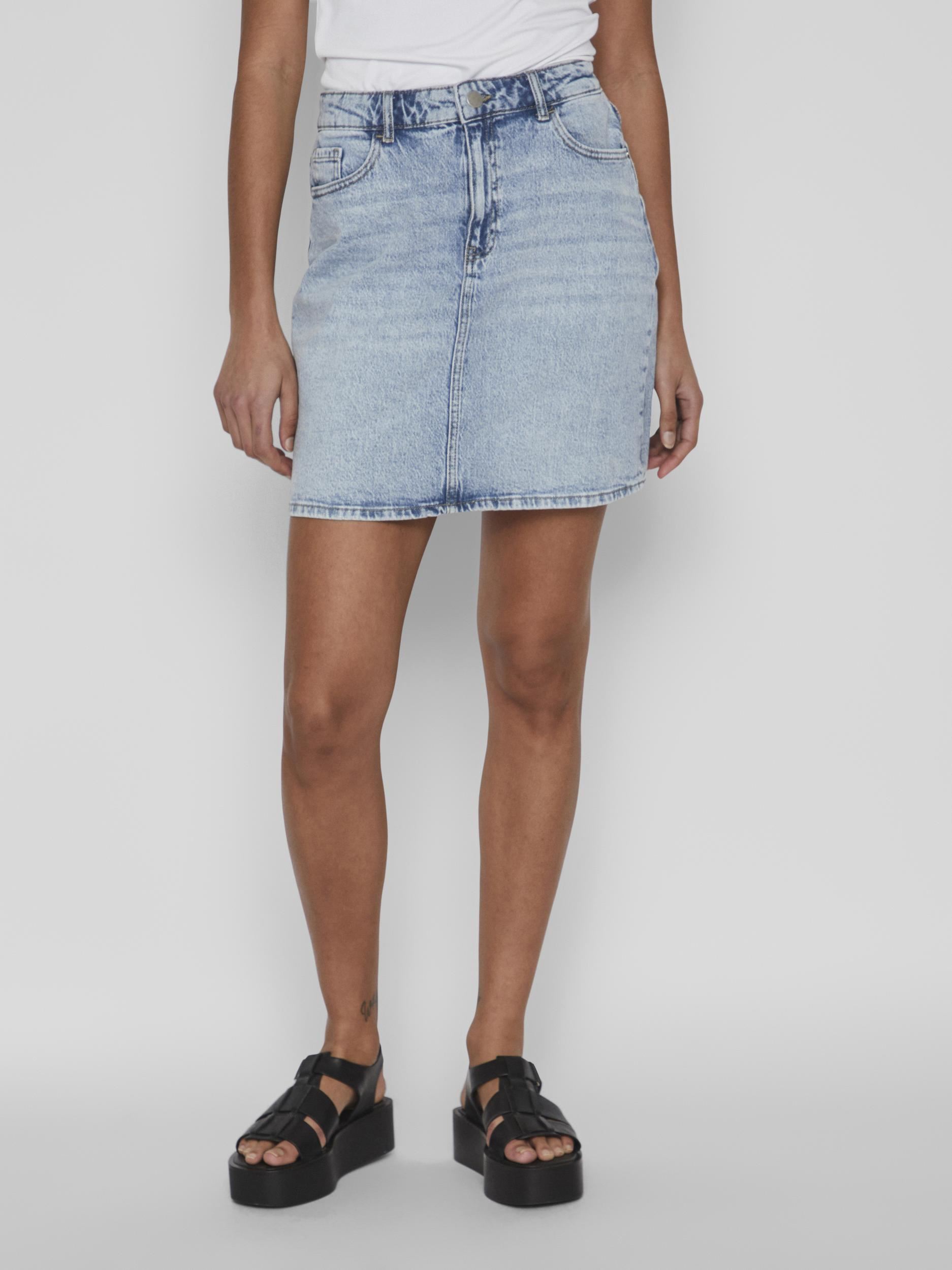 Jupes courtes Vikaja Jaf Lbd Denim Skirt- Noos femme bleu Vila Jupes courtes Vikaja Jaf Lbd Denim Skirt- Noos femme bleu Light Blue Denim